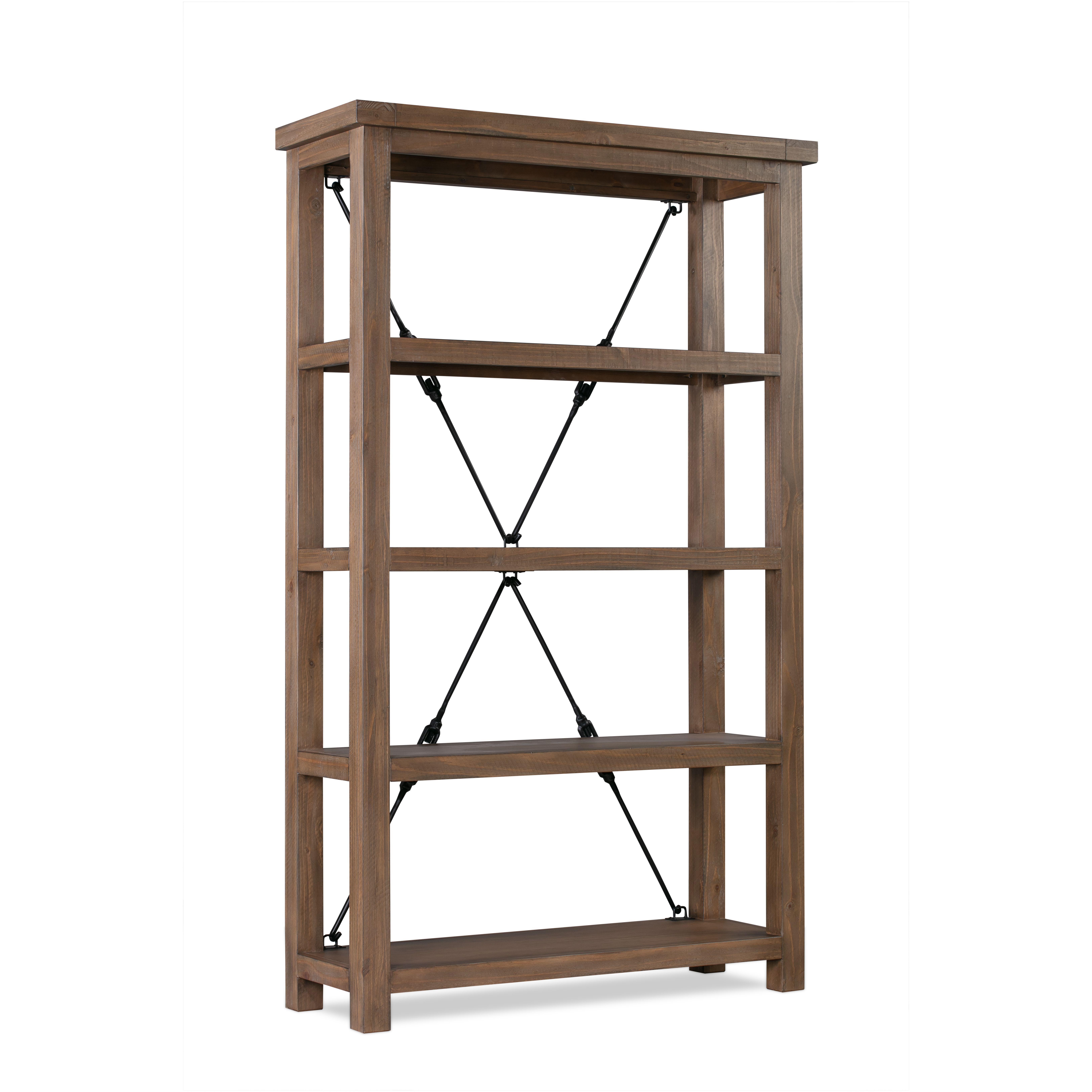 

    
Flint Oak Finish Solid Wood Rustic Open Shelving Unit  AUTUMN by Modus Furniture
