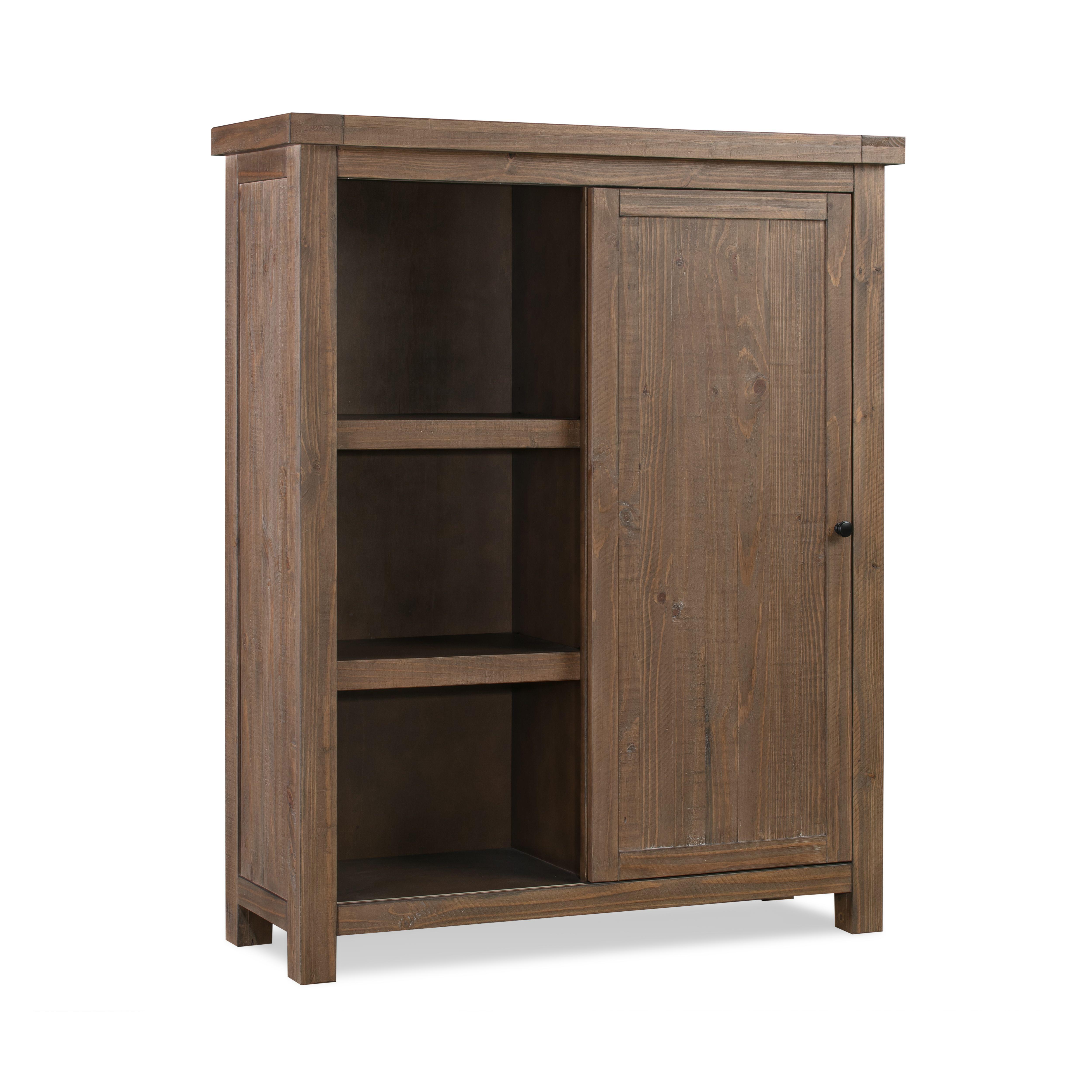 

    
Flint Oak Finish Solid Wood Rustic Sliding Door Bookcase AUTUMN by Modus Furniture
