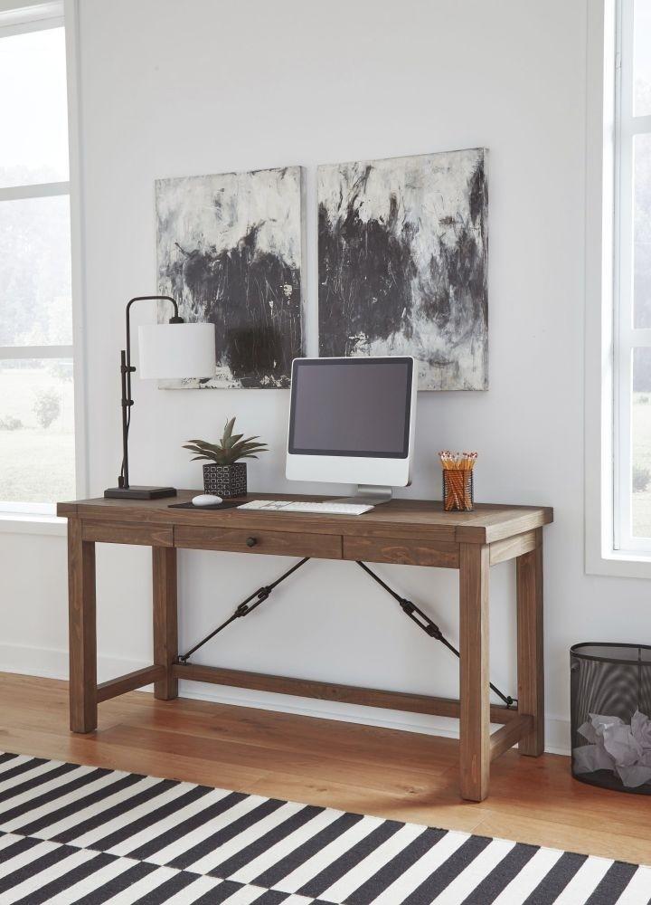 

    
Flint Oak Finish Solid Wood Rustic Writing Desk AUTUMN by Modus Furniture
