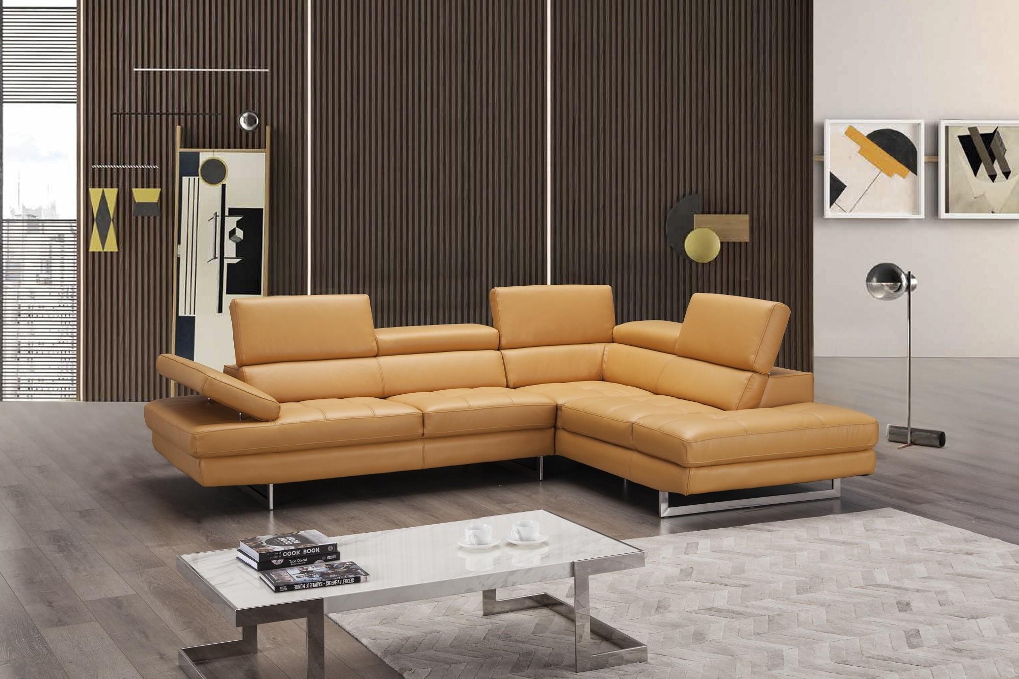 

                    
J&M Furniture A761 Sectional Sofa Yellow Italian Leather Purchase 
