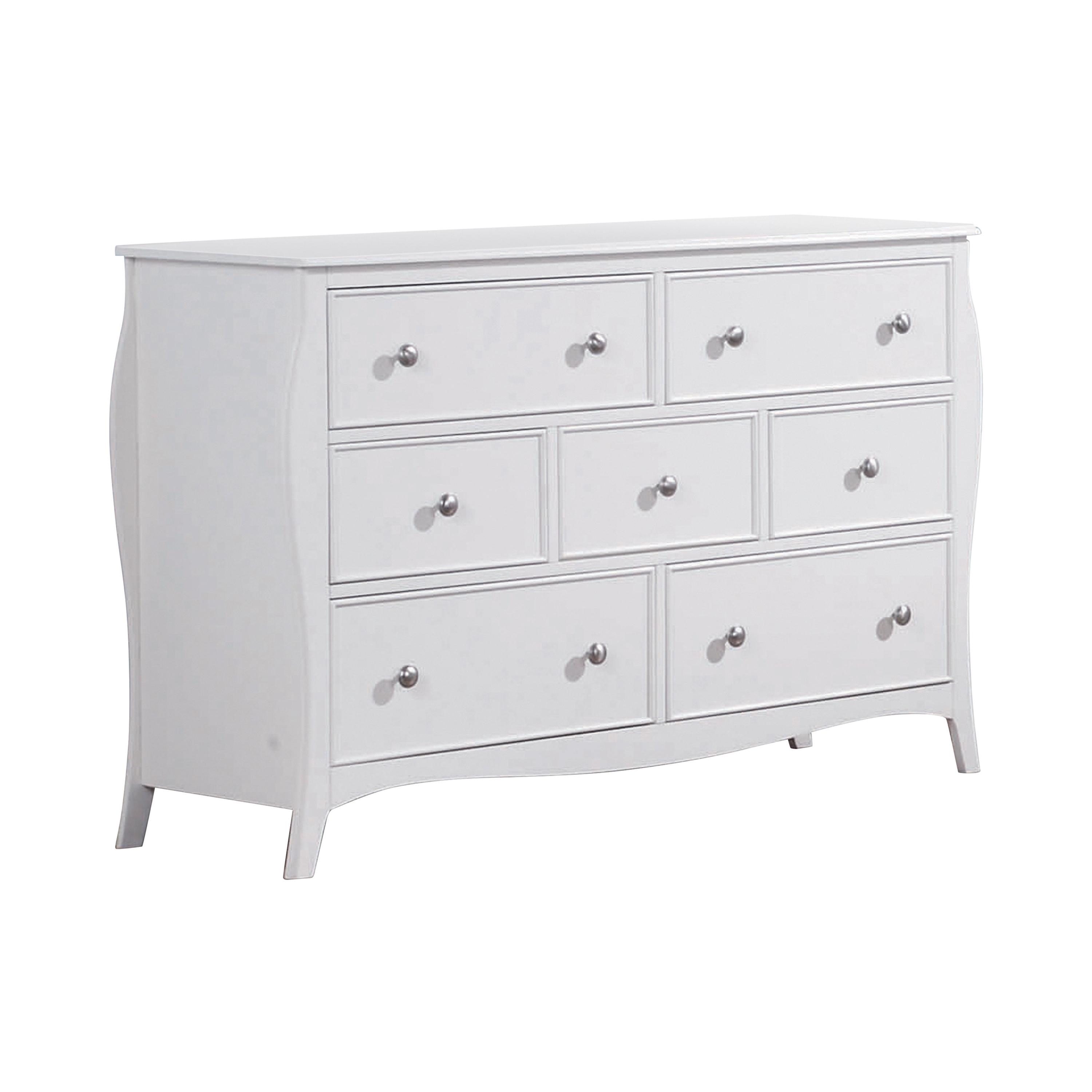 

    
French Country White Wood Dresser w/Mirror Coaster 400563 Dominique

