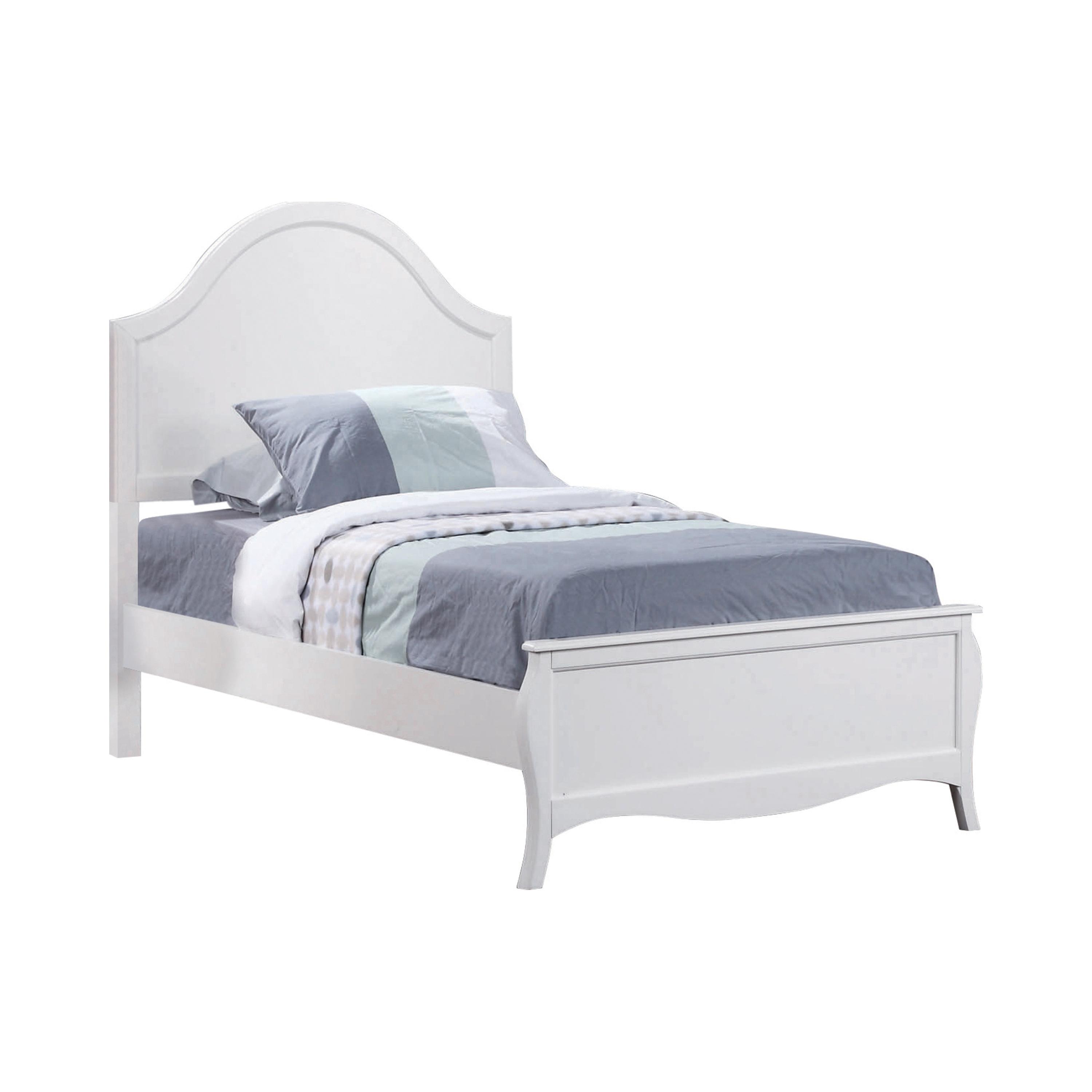 

    
French Country White Wood Full Bed Coaster 400561F Dominique
