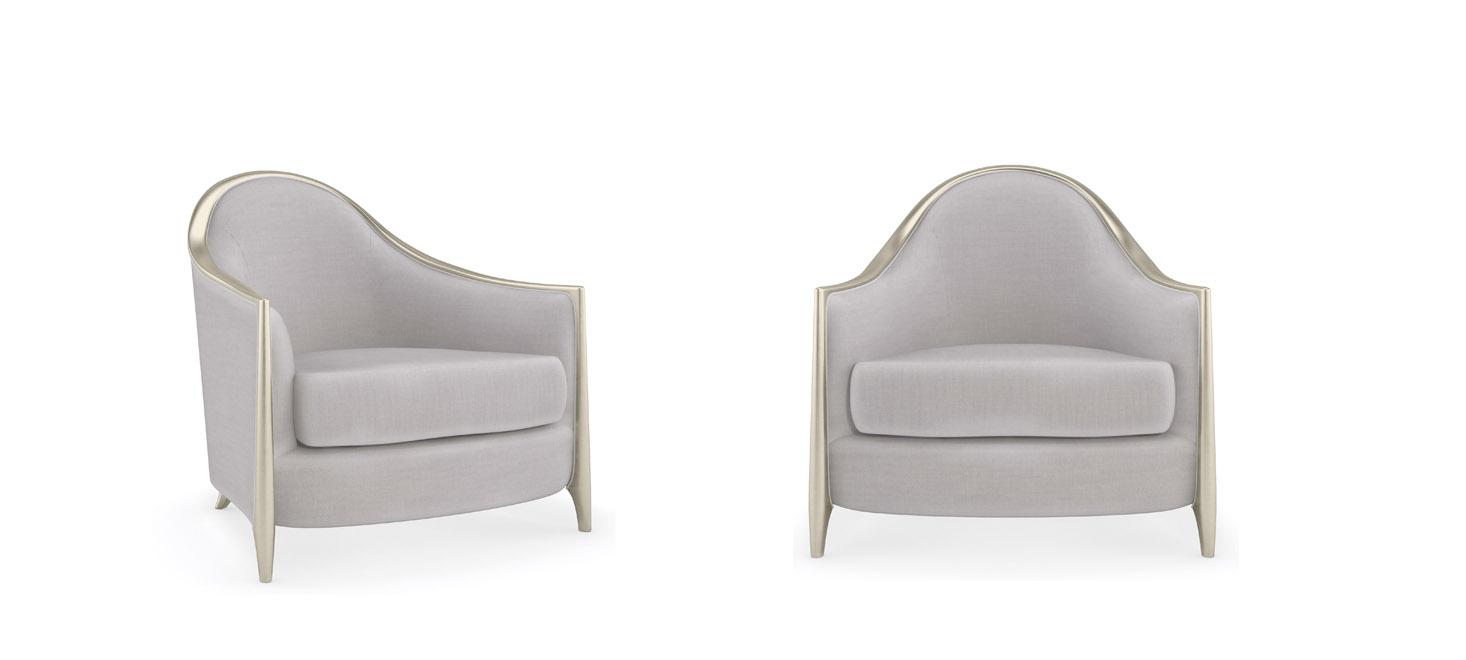 

    
French Curve Design Slate-colored Chenille Accent Chairs Set 2Pcs SIMPLY STUNNING by Caracole
