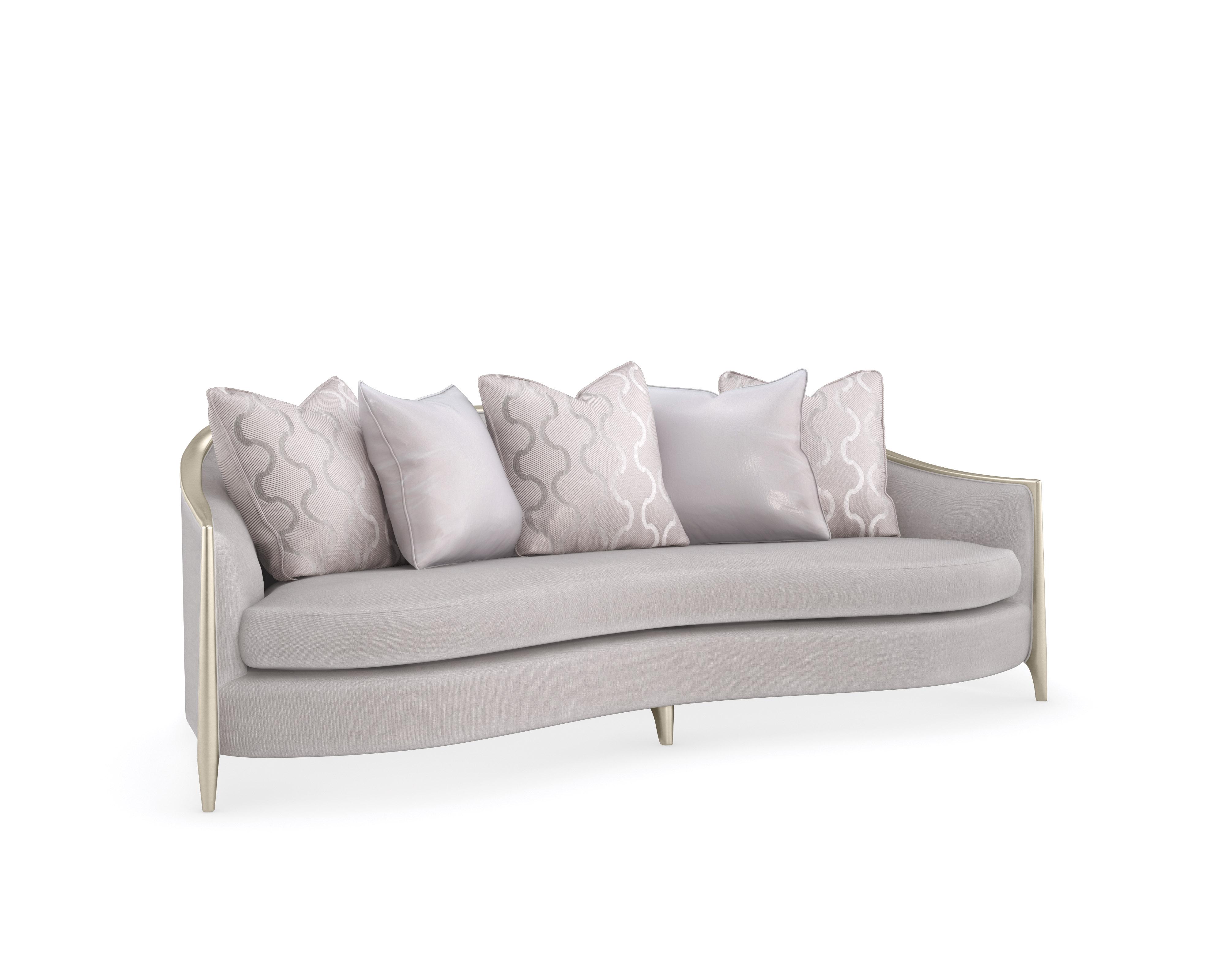

    
French Curve Design Slate-colored Chenille Sofa SIMPLY STUNNING by Caracole
