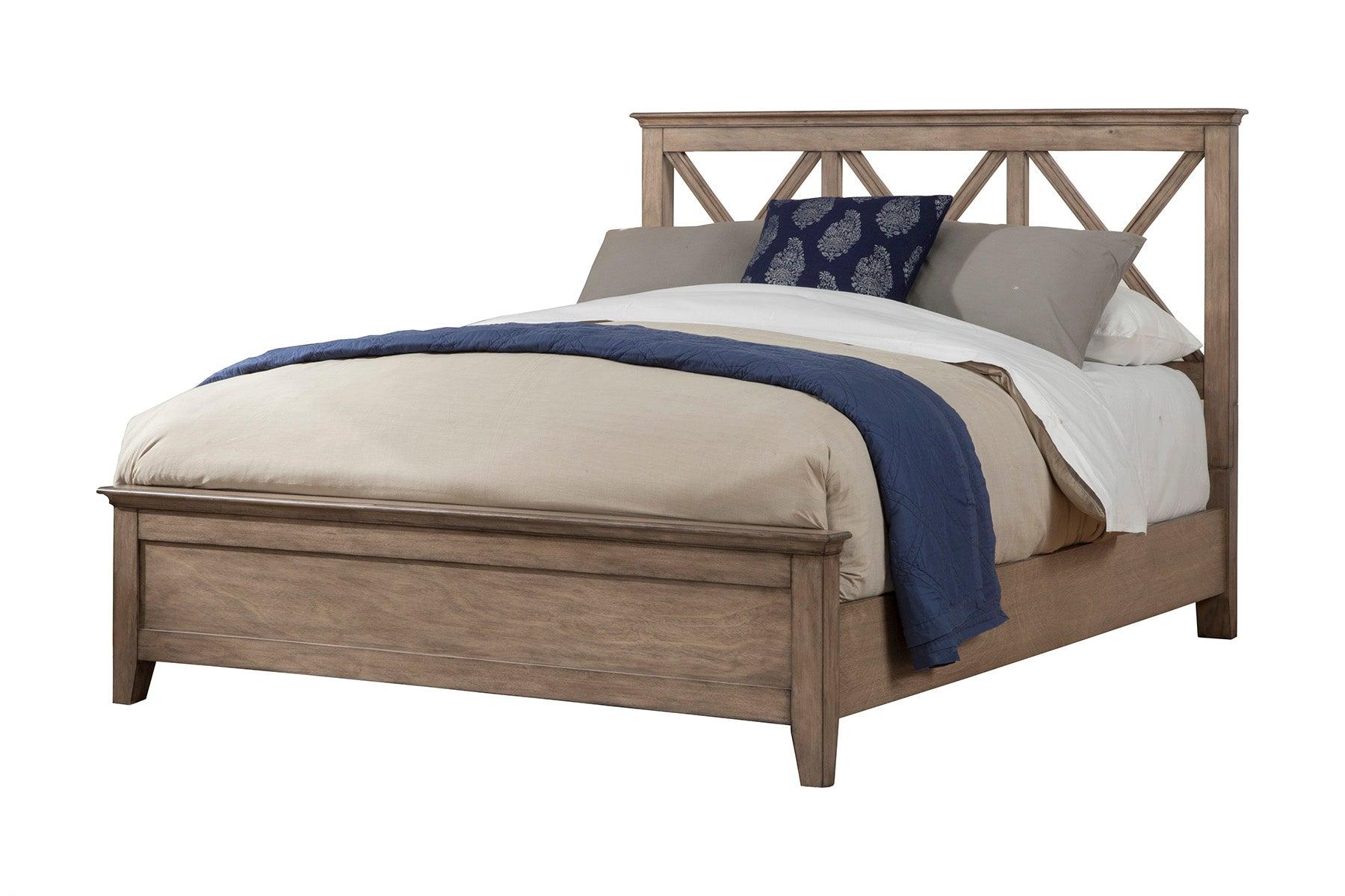 Contemporary Panel Bed POTTER 1055-07EK in Truffle 