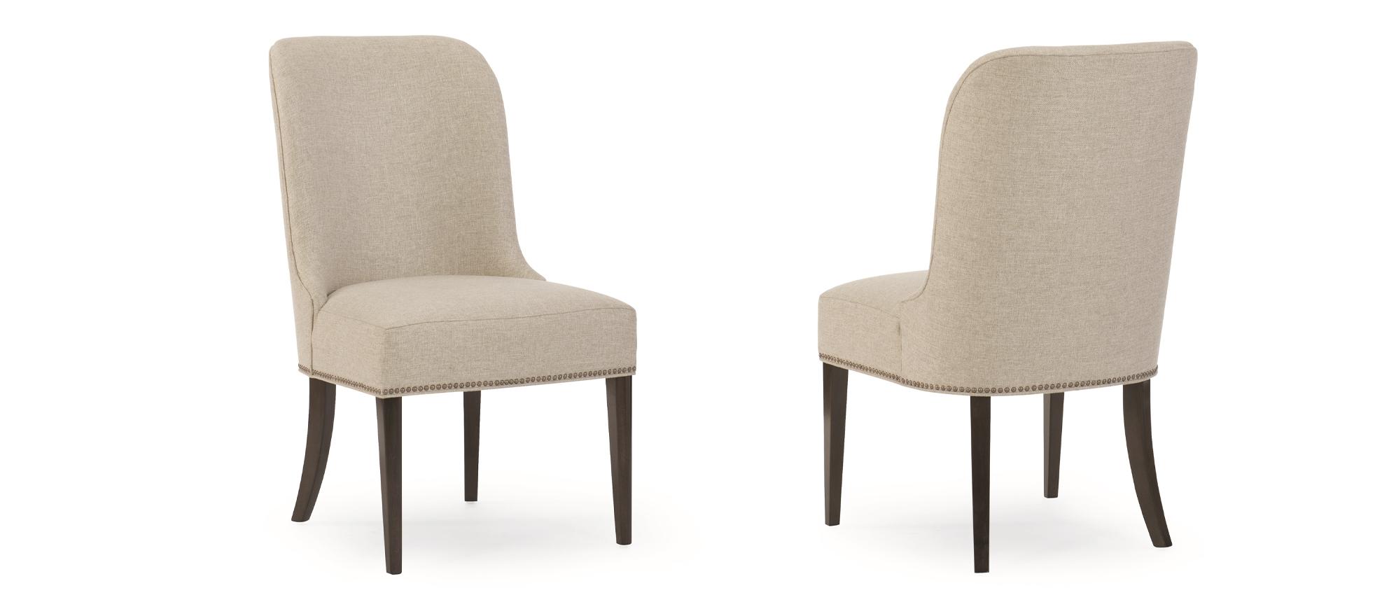 

    
Fully Upholstered In Neutral Fabric STREAMLINE SIDE CHAIR Set 2Pcs  by Caracole
