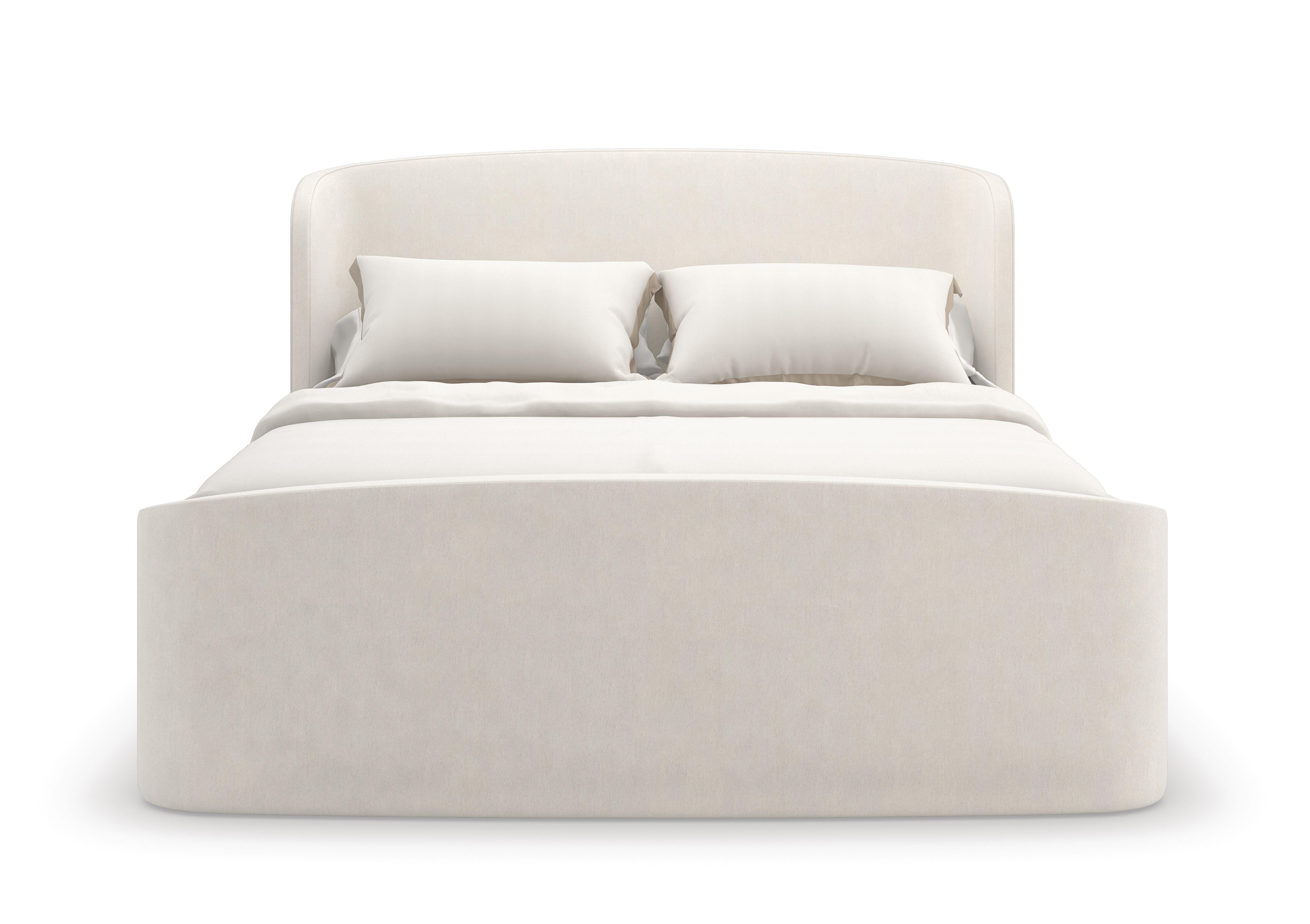 

    
Fully Upholstered Ivory Fabric Queen Bed SOFT EMBRACE  by Caracole
