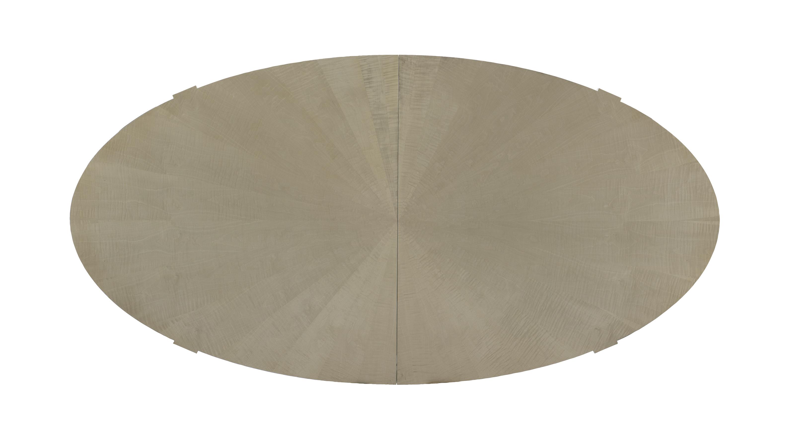 

    
CLA-417-205 Fumed Tiger Maple & Silver Leaf Accents Dining Table A House Favorite by Caracole
