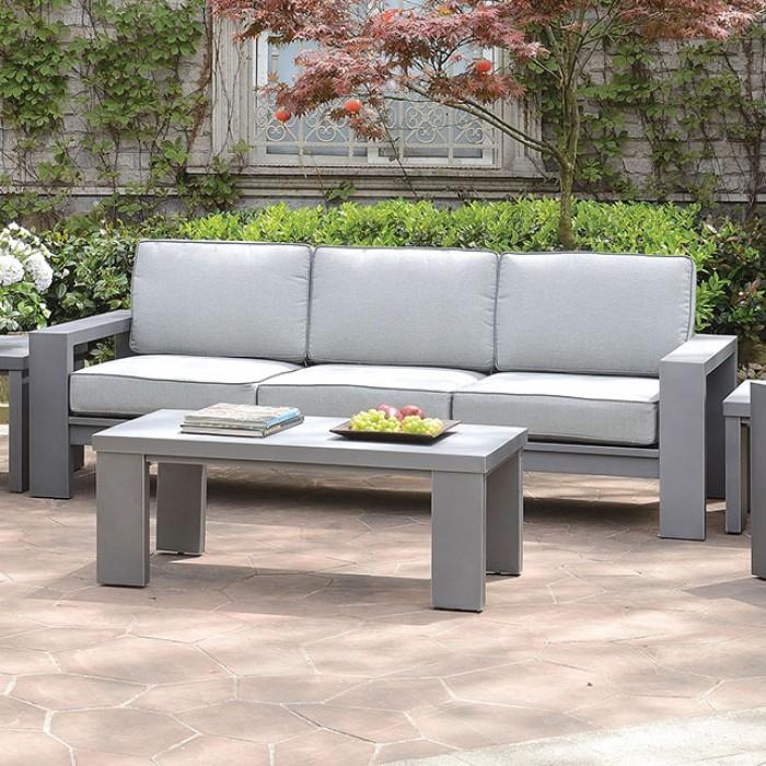 

    
Gray Aluminum Patio Sofa BALLYSHANNON CM-OS1883-SF Furniture of America Modern
