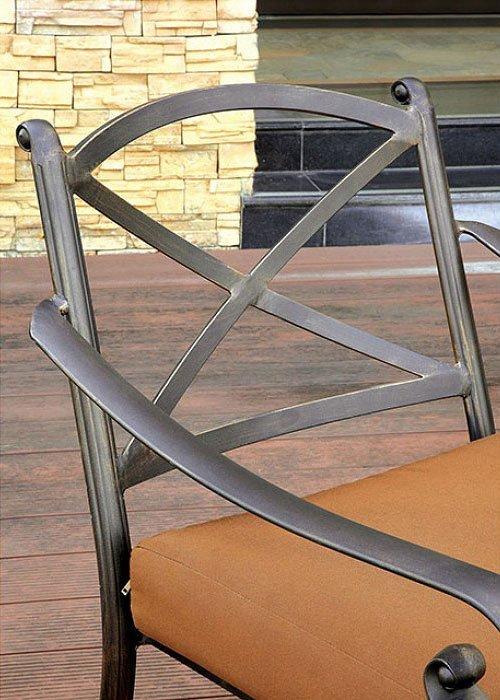 

    
Furniture of America Bonquesha I Patio Distressed Black Finish & Brown Fabric Chair
