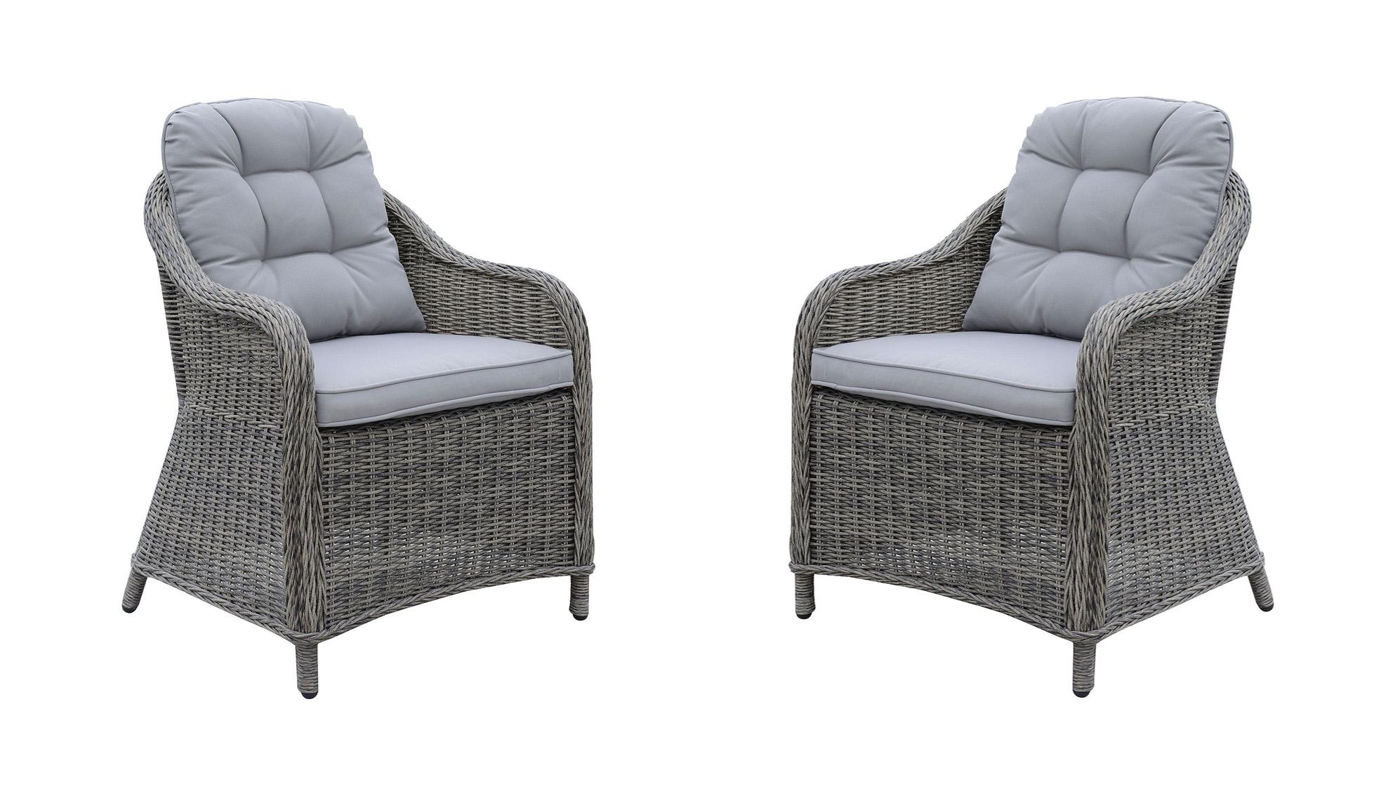 Contemporary, Modern Outdoor Chair Set CANISTOTA CM-OT2220-AC-2PK CM-OT2220-AC-2PK in Gray Fabric