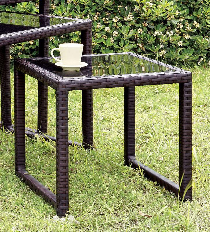 

    
Furniture of America Rocio Outdoor End Table Black/Espresso CM-OT1826-Set-3
