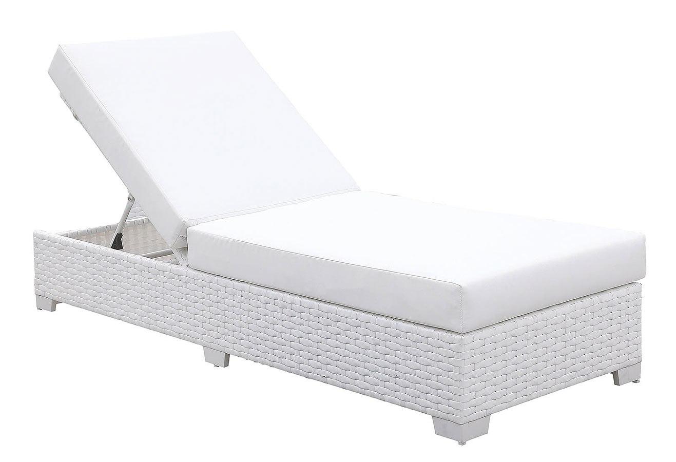 

    
Contemporary White Adjustable Chaise + End Table Furniture of America CM-OS2128WH-SET19 Somani
