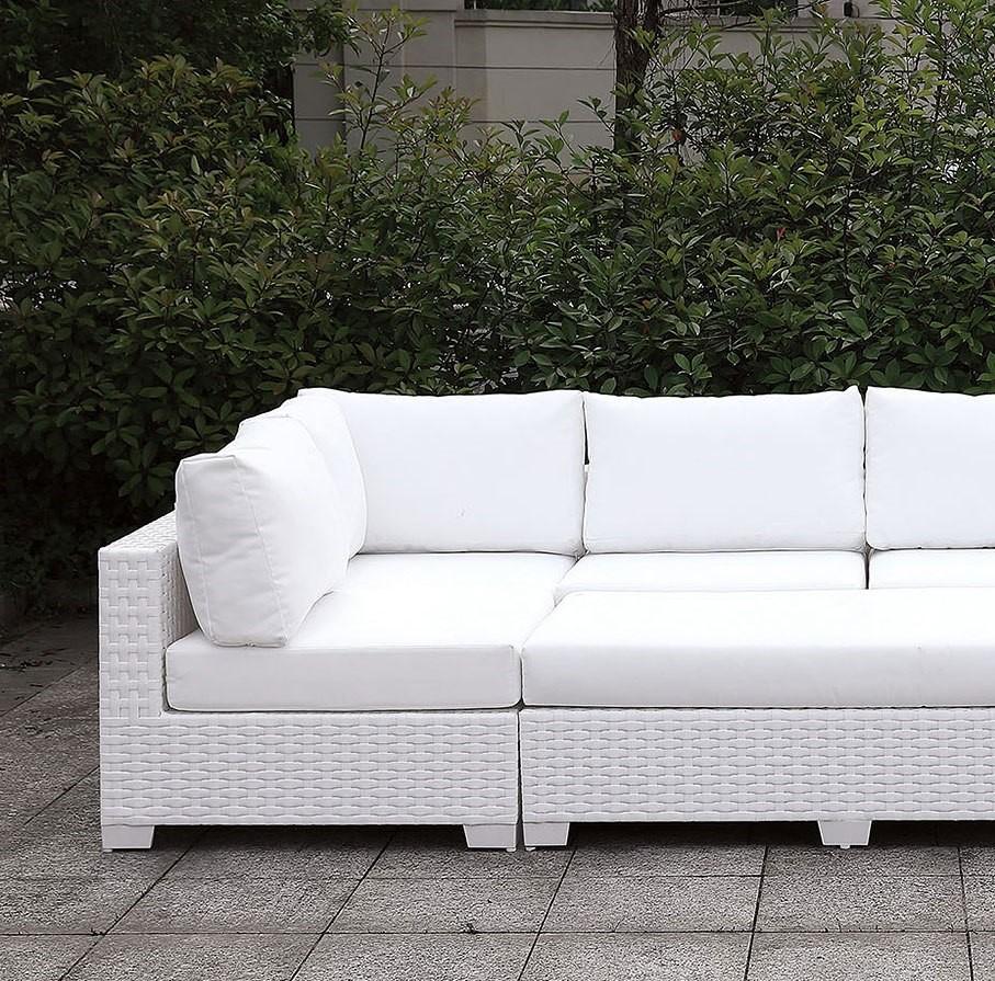 

    
Contemporary White Faux Wicker Outdoor Daybed Furniture of America CM-OS2128WH-SET5 Somani
