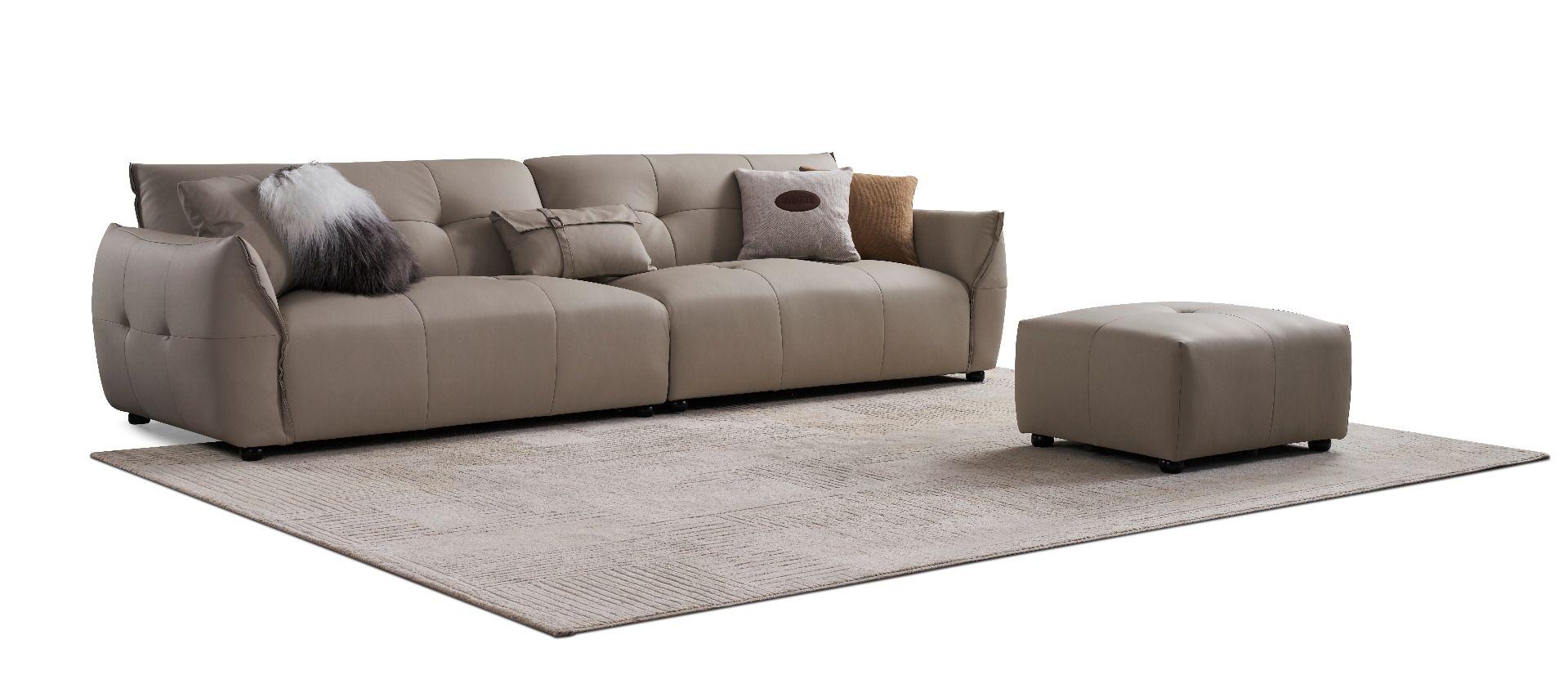 Contemporary Extra Long Sofa EK-D837-LG-SET EK-D837-LG-SET in Tan Fabric