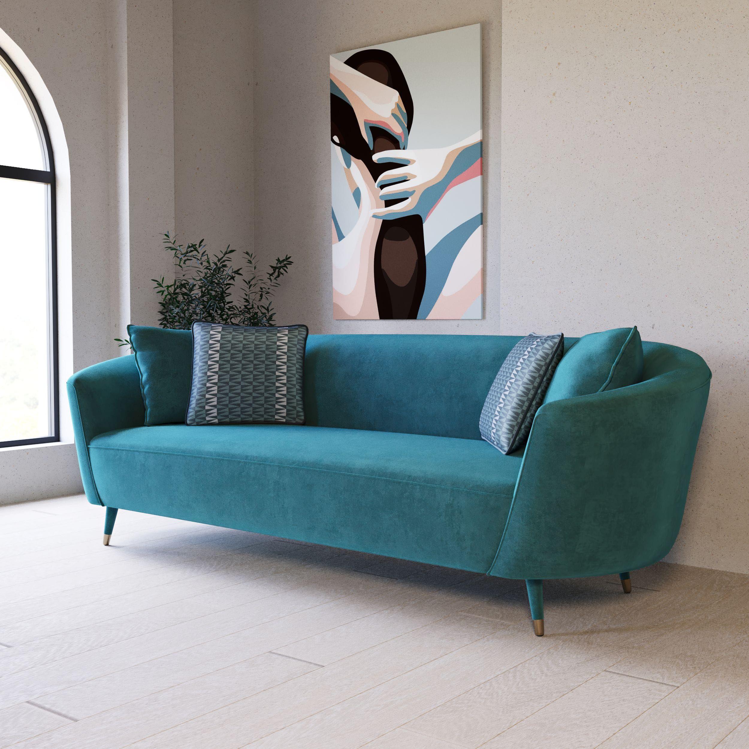 

    
Glam Aqua Velvet Sofa Divani Casa Jenner VIG Contemporary Modern
