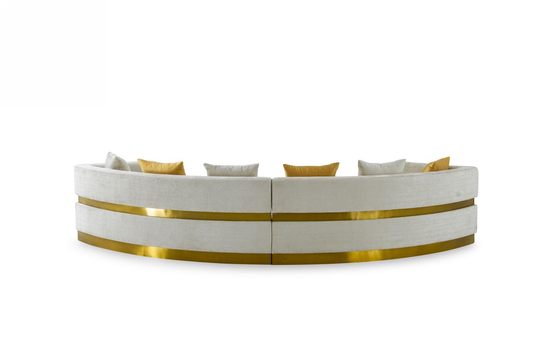 

    
Glam Beige & Gold Fabric Sectional Sofa Divani Casa Kiva VIG Contemporary Modern
