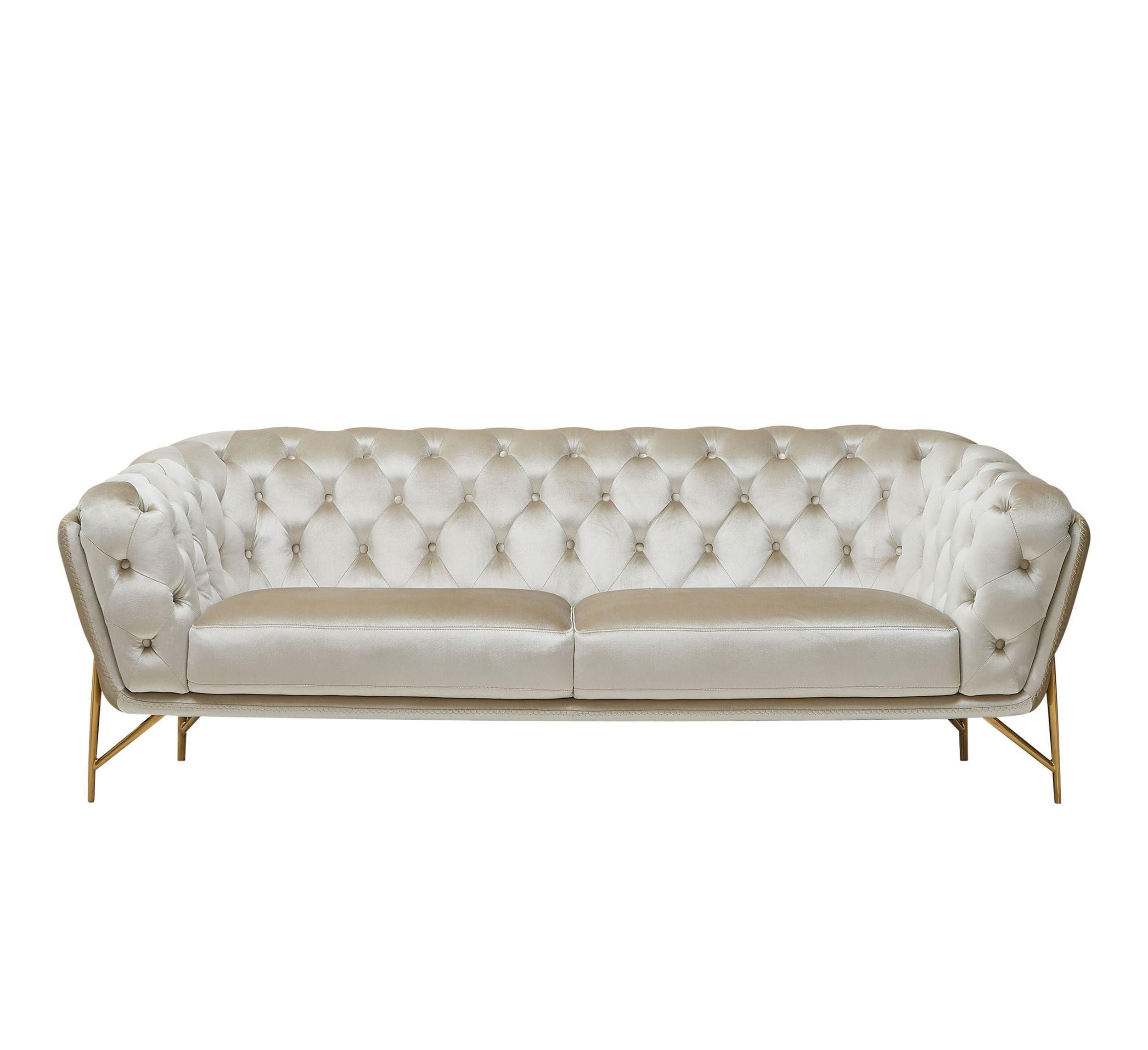 

    
 Shop  Glam Beige Tufted Velvet Sofa Set 3Pcs Divani Casa Stella VIG Contemporary
