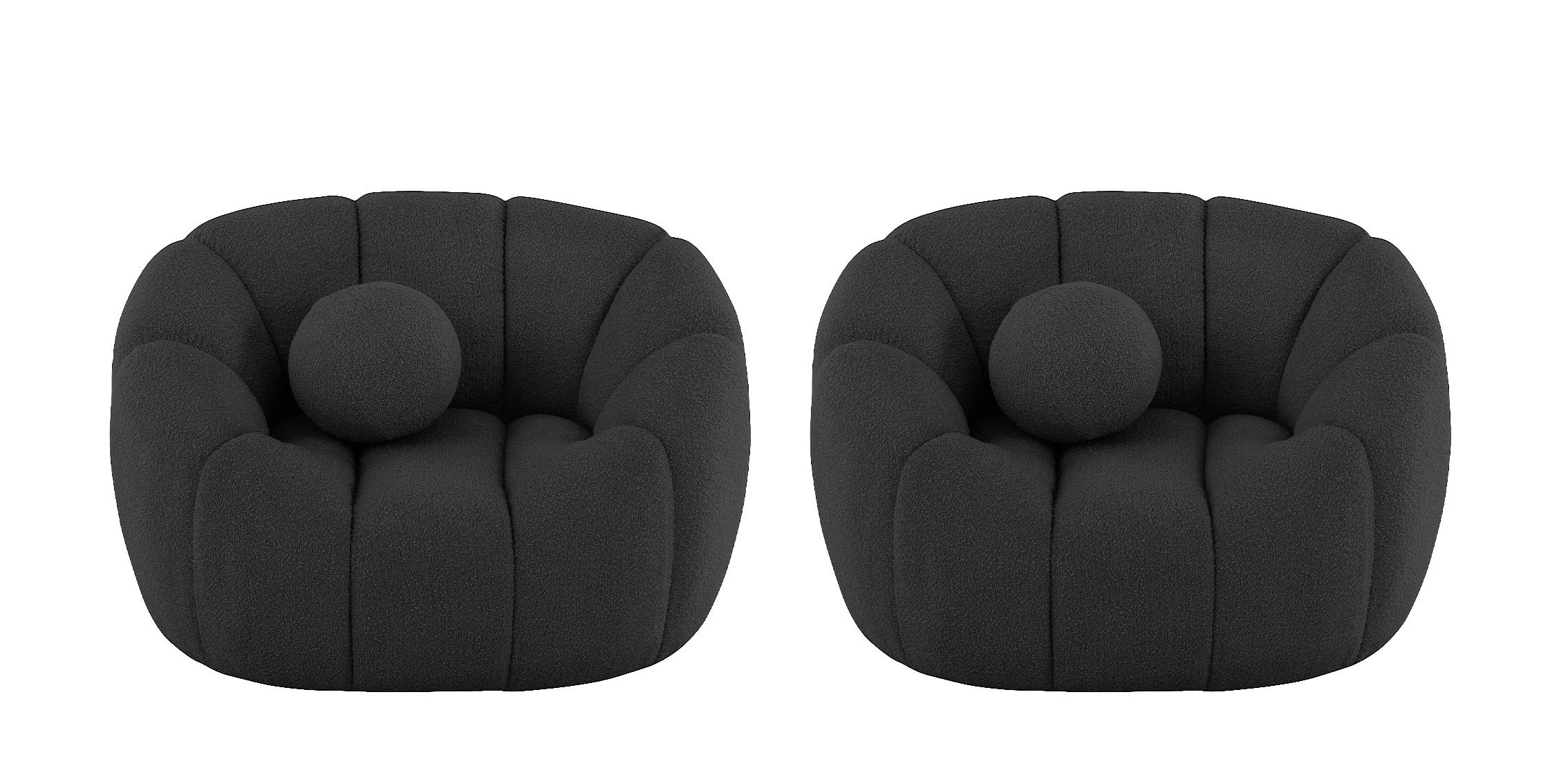 

    
Meridian Furniture ELIJAH 644Black Arm Chair Set Black 644Black-C-Set-2
