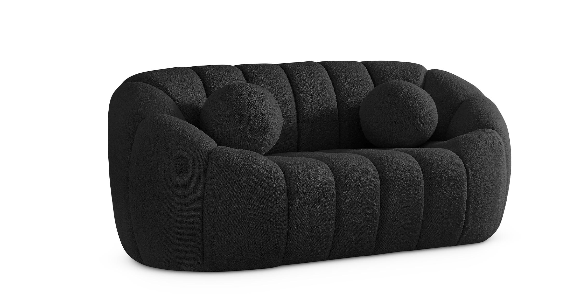 

        
Meridian Furniture ELIJAH 644Black Sofa Set Black Boucle Fabric 094308266268
