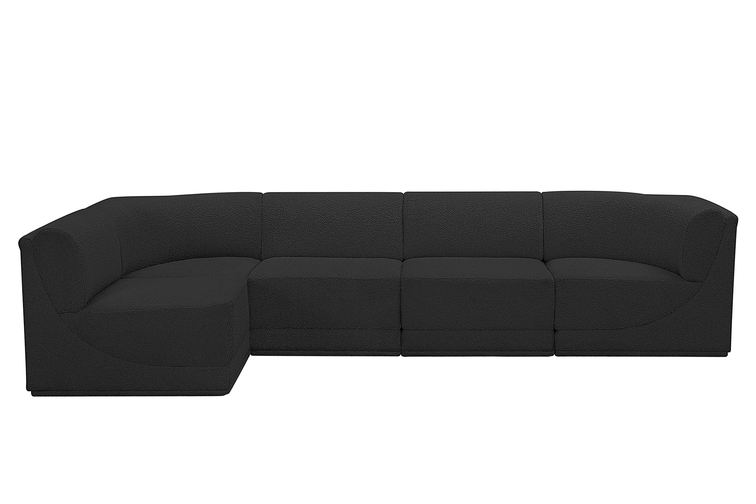 

        
Meridian Furniture Ollie 118Black-Sec5A Modular Sectional Black Boucle 094308305578
