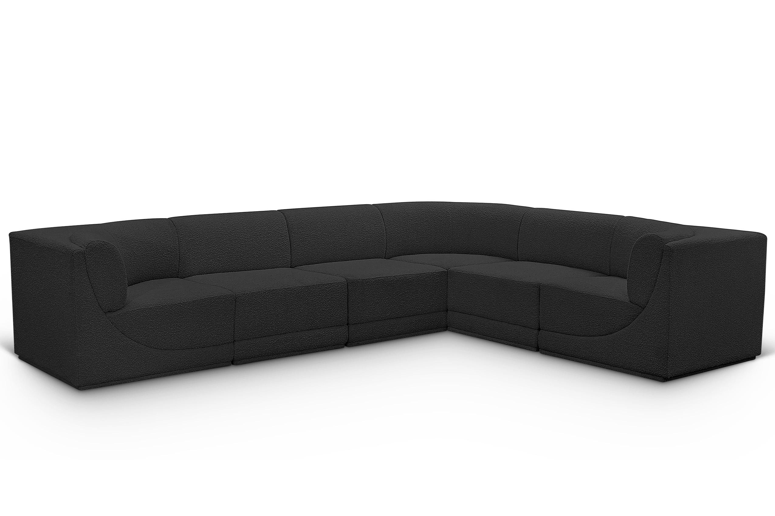 

        
Meridian Furniture Ollie 118Black-Sec6C Modular Sectional Black Boucle 094308305820
