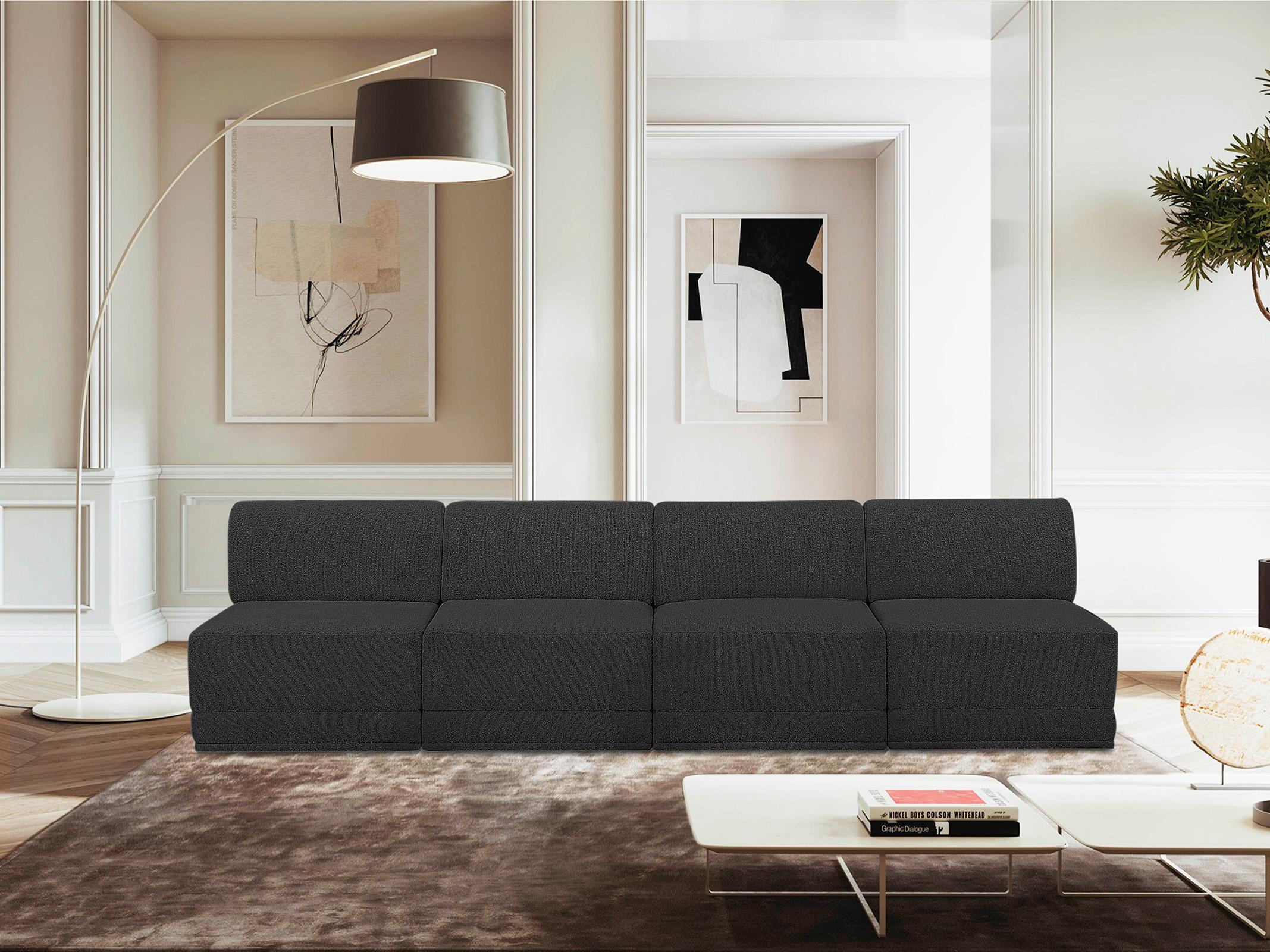 

    
Glam Black Boucle Modular Sofa Ollie 118Black-S120 Meridian Contemporary Modern
