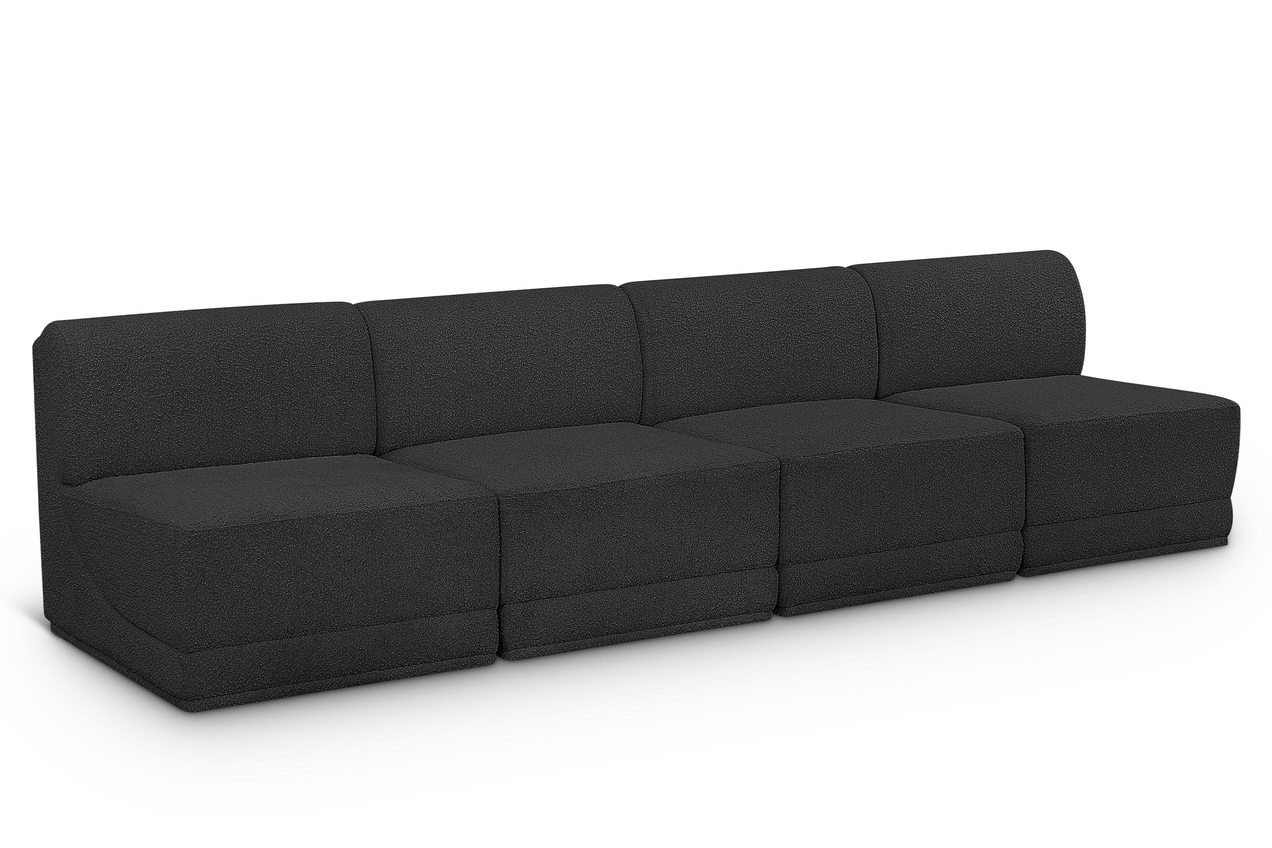 

    
Glam Black Boucle Modular Sofa Ollie 118Black-S120 Meridian Contemporary Modern
