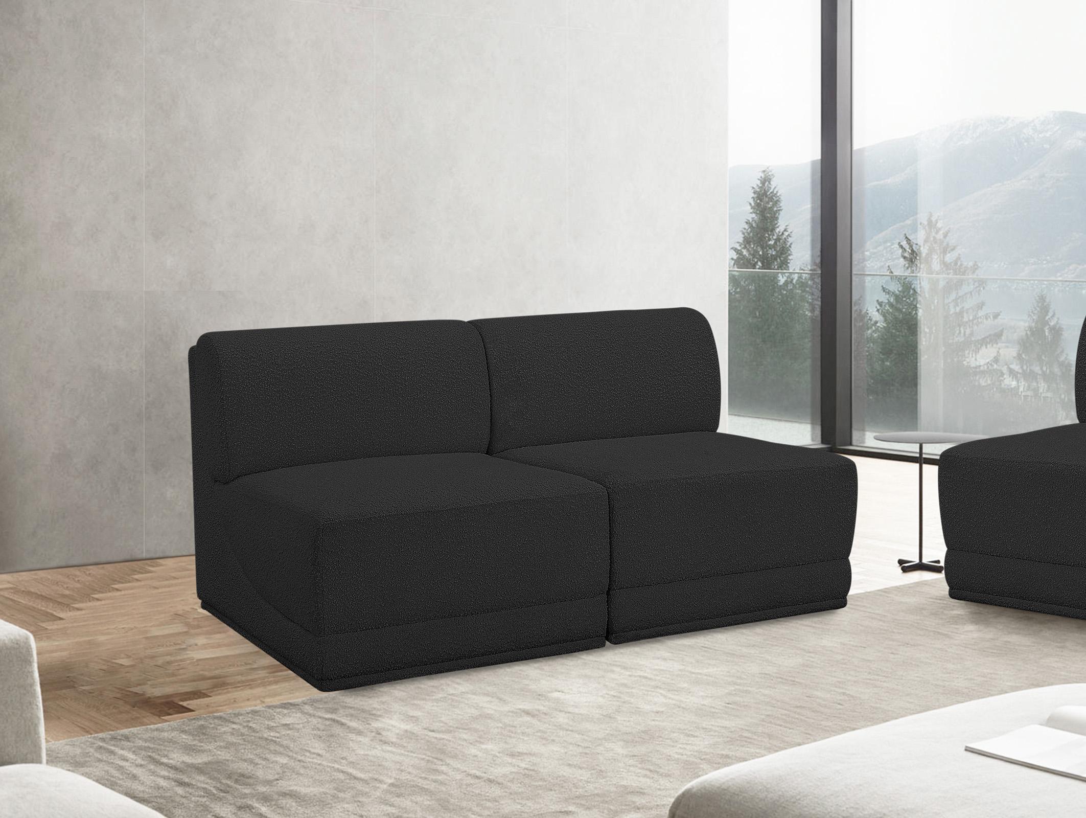 

    
Glam Black Boucle Modular Sofa Ollie 118Black-S60 Meridian Contemporary Modern
