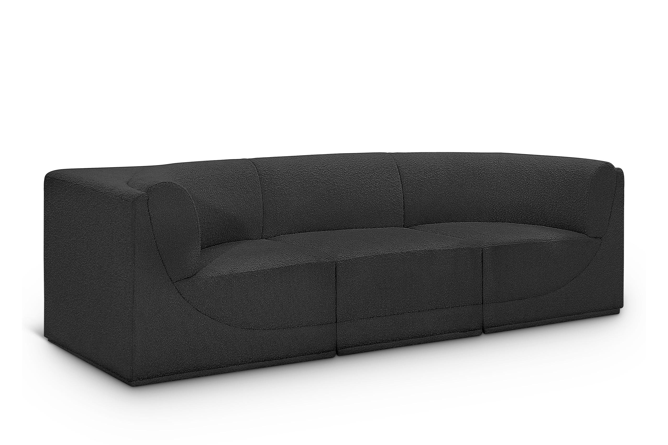 

    
Glam Black Boucle Modular Sofa Ollie 118Black-S98 Meridian Contemporary Modern
