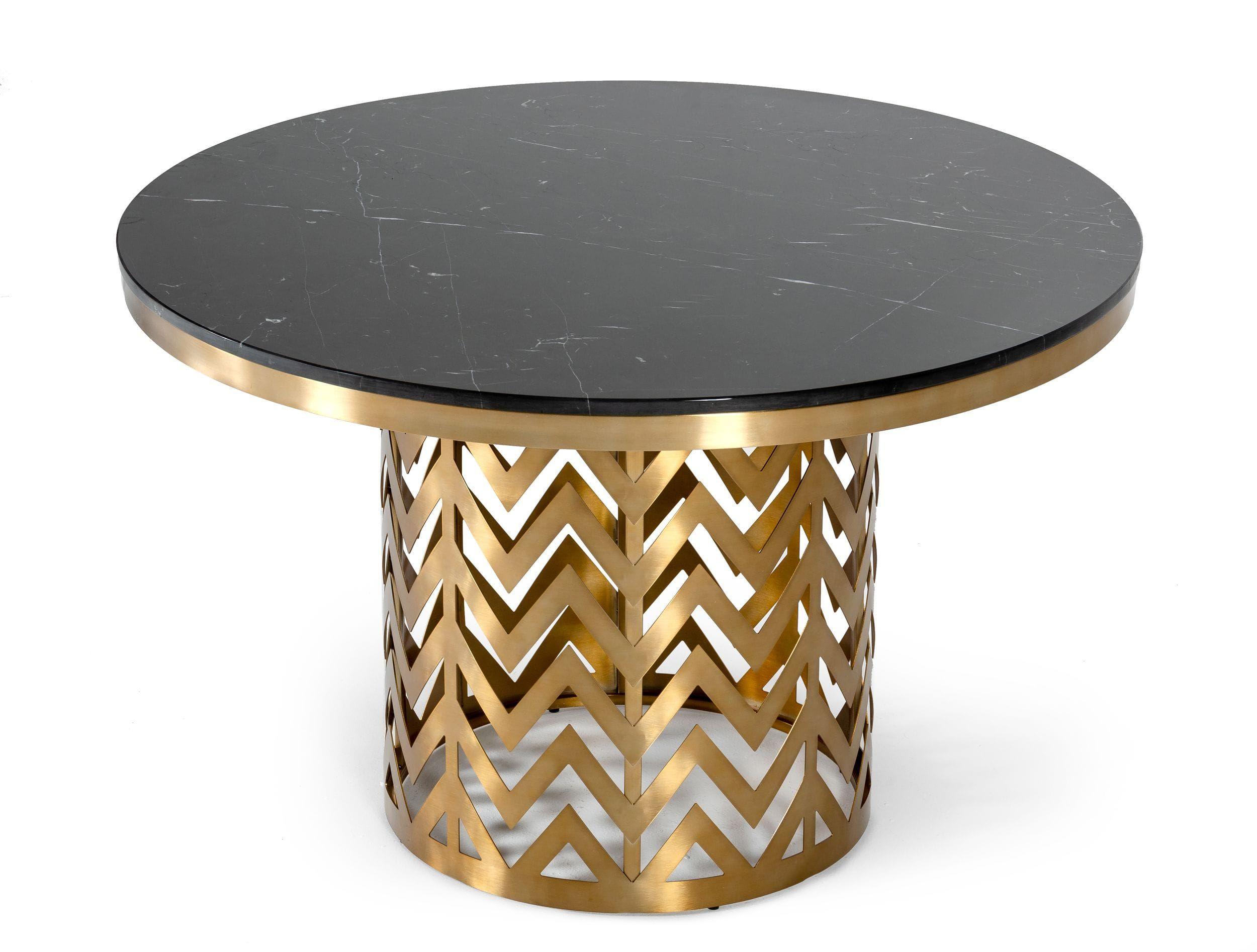 

    
Glam Black Marble & Gold Dining Table by VIG Modrest Kowal
