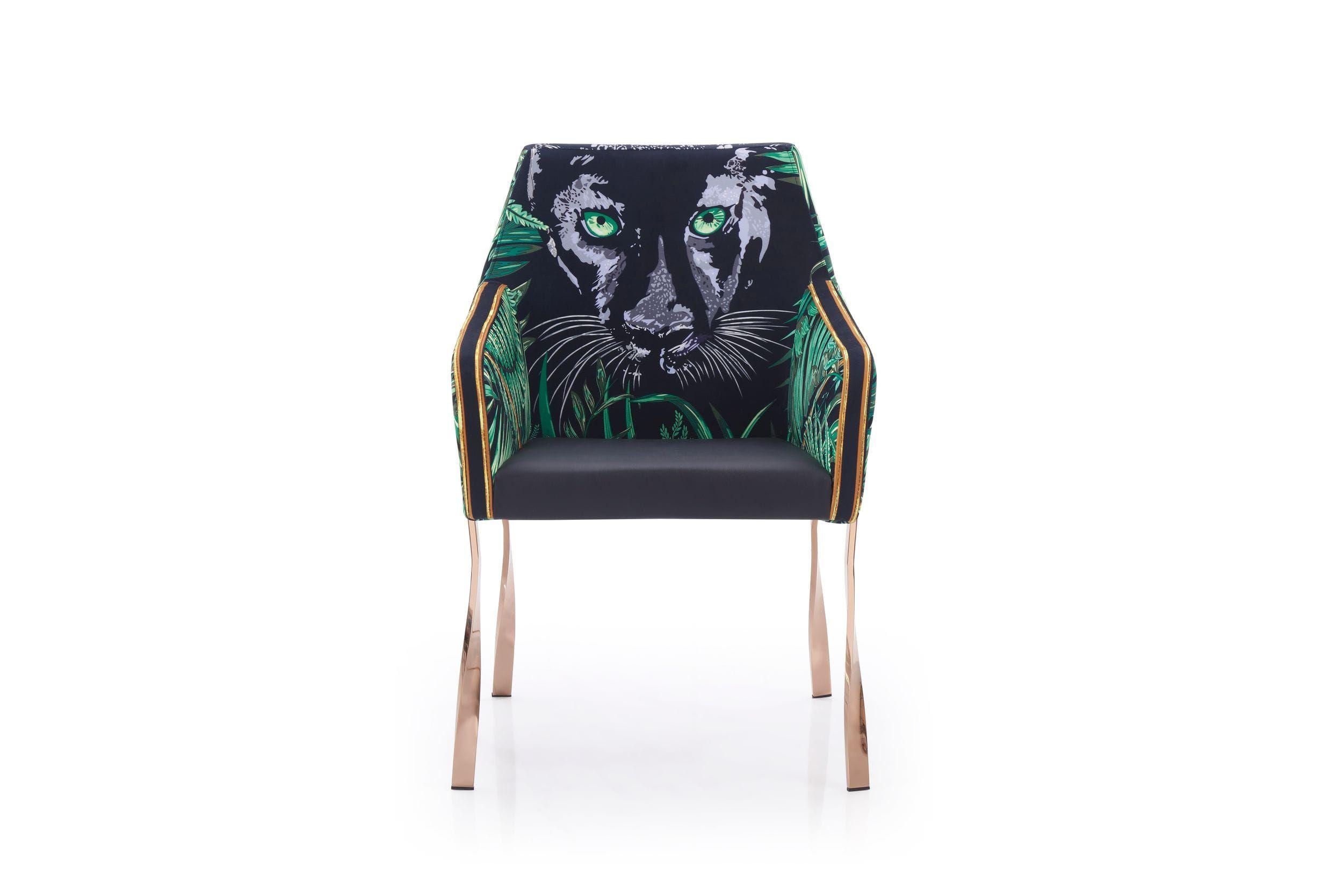 

                    
VIG Furniture VGMFOC-2199-BLK-CH-Set-2 Dining Chair Set Gold/Black Eco Leather Purchase 
