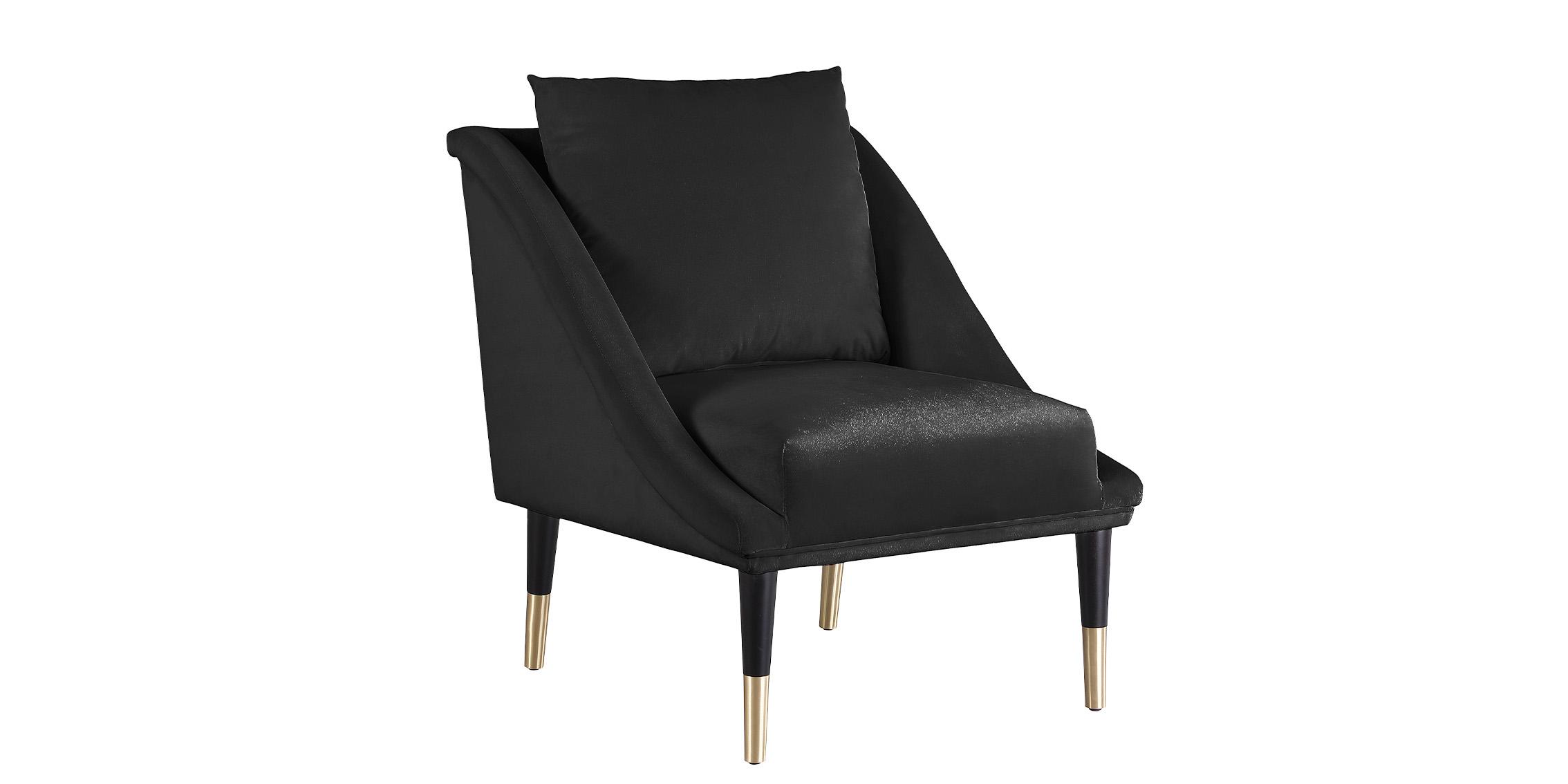 Contemporary, Modern Accent Chair ELEGANTE 517Black-C 517Black-C in Black Velvet