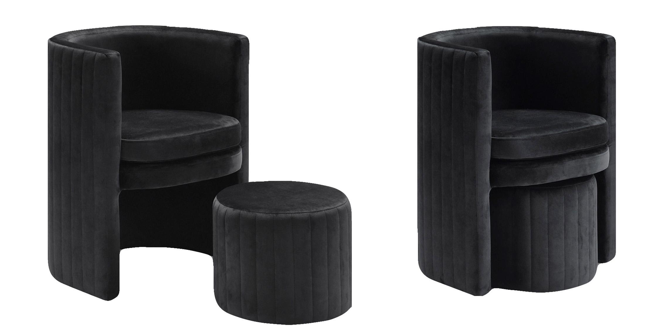 

    
Meridian Furniture SELENA 555Black Arm Chair Set Black 555Black-Set-4
