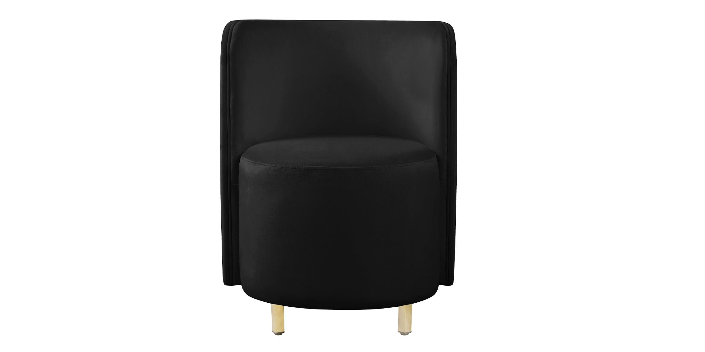

    
518Black-C Glam Black Velvet Accent Chair Set 2Pcs ROTUNDA 518Black-C Meridian Modern
