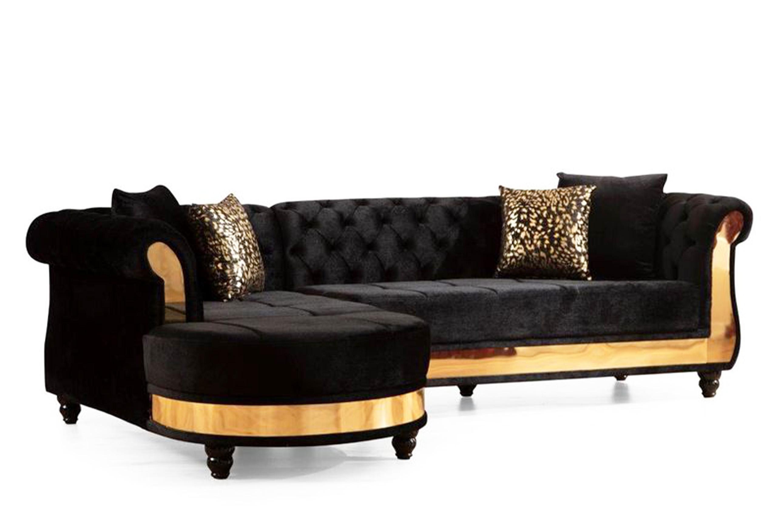 

    
Galaxy Home Furniture JULIA-BK Sectional Sofa Black JULIA-BK
