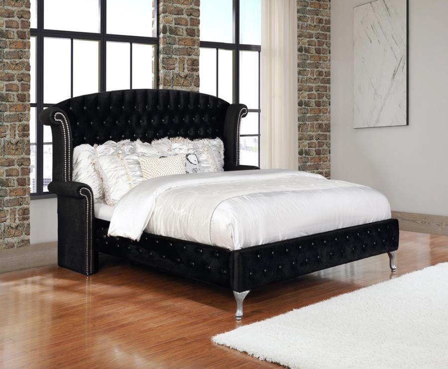 

                    
Coaster 206101KW-5PC Deanna Bedroom Set Black Velvet Purchase 
