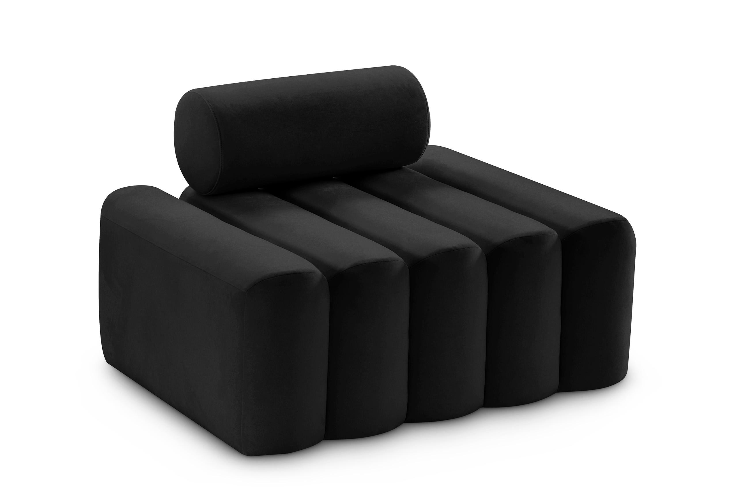 Contemporary, Modern Oversized Chair Melody 647Black-C 647Black-C in Black Velvet