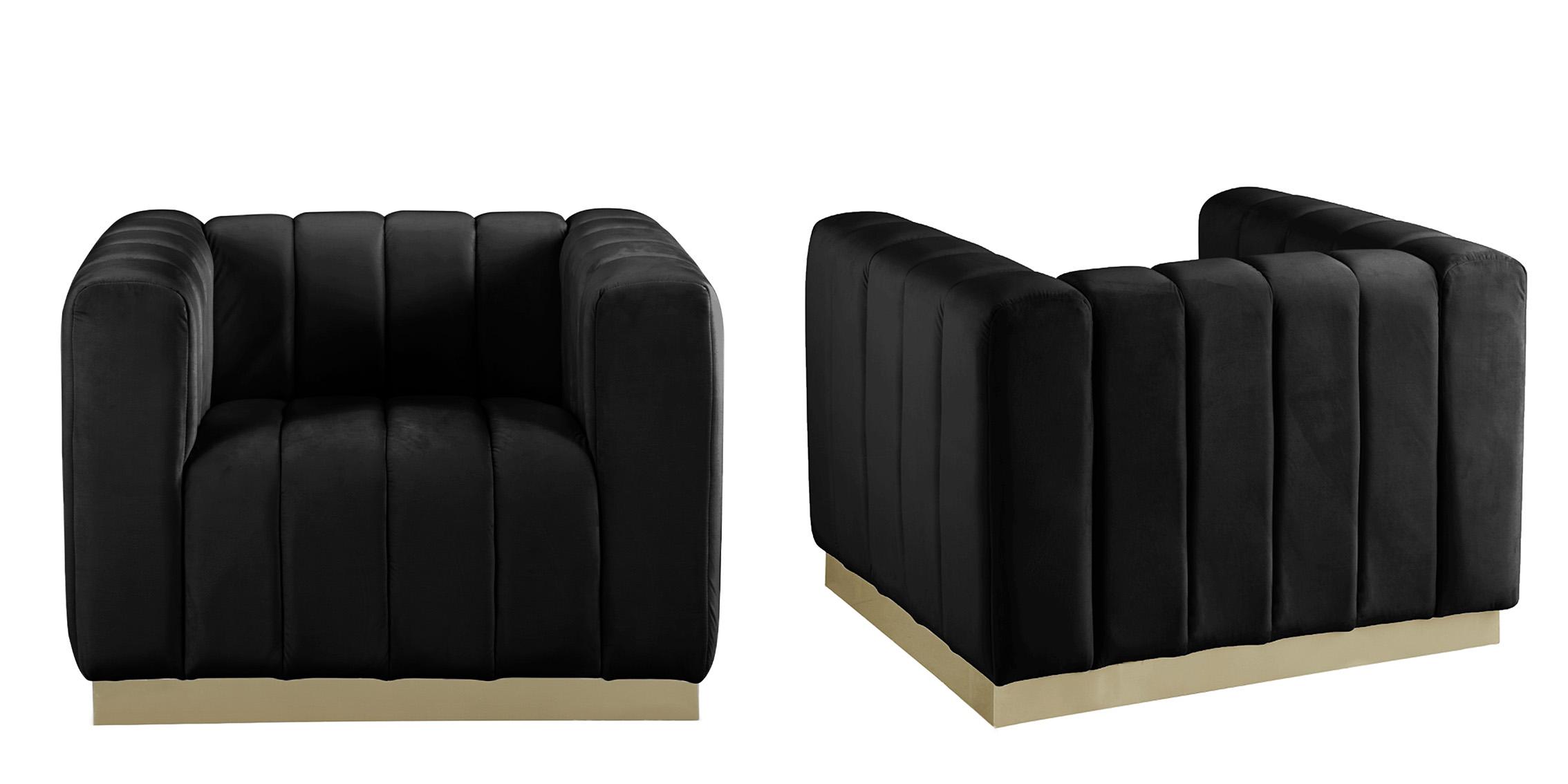 

    
Meridian Furniture MARLON 603Black-C-Set-2 Arm Chair Set Gold/Black 603Black-C-Set-2
