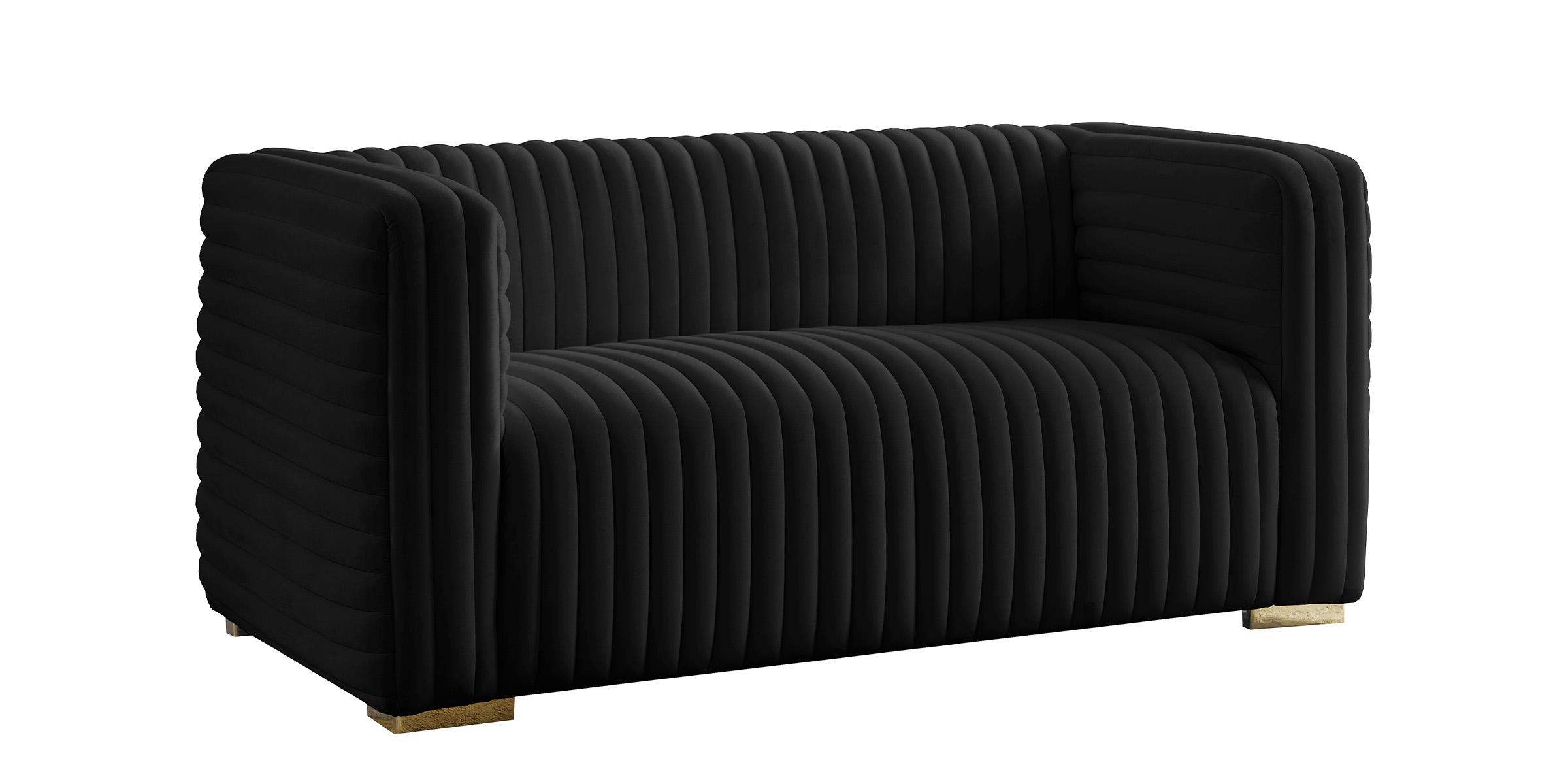 

        
Meridian Furniture Ravish 640Black-S-Set Sofa Set Black Velvet 094308256030
