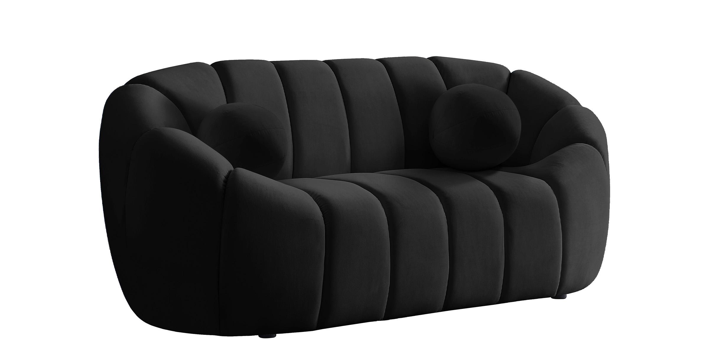 

        
Meridian Furniture ELIJAH 613Black-S Sofa Set Black Velvet 094308255767
