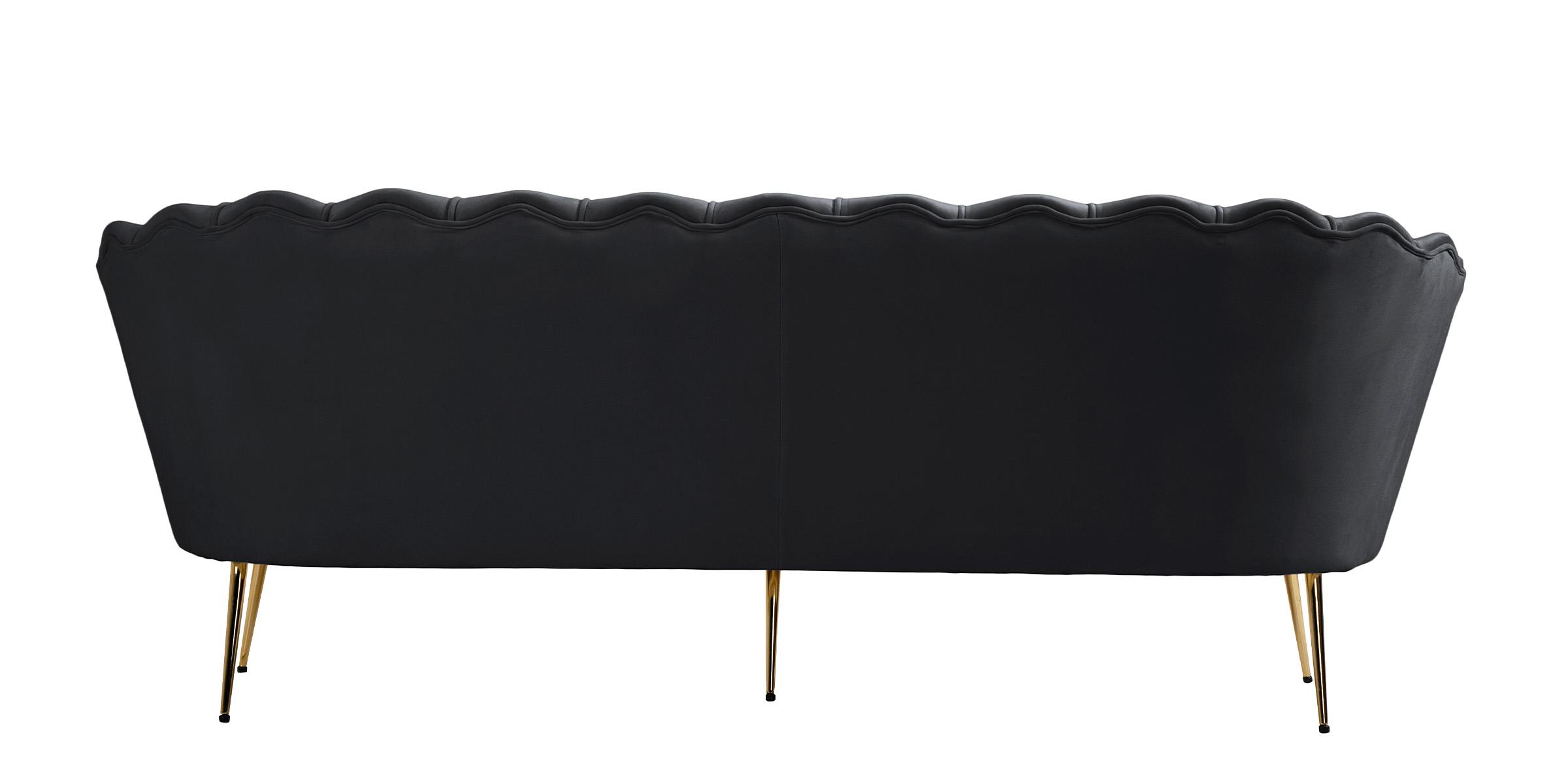 

    
 Order  Glam BLACK Velvet Channel Tufted Sofa Set 2Pcs GARDENIA 684Black Meridian Modern
