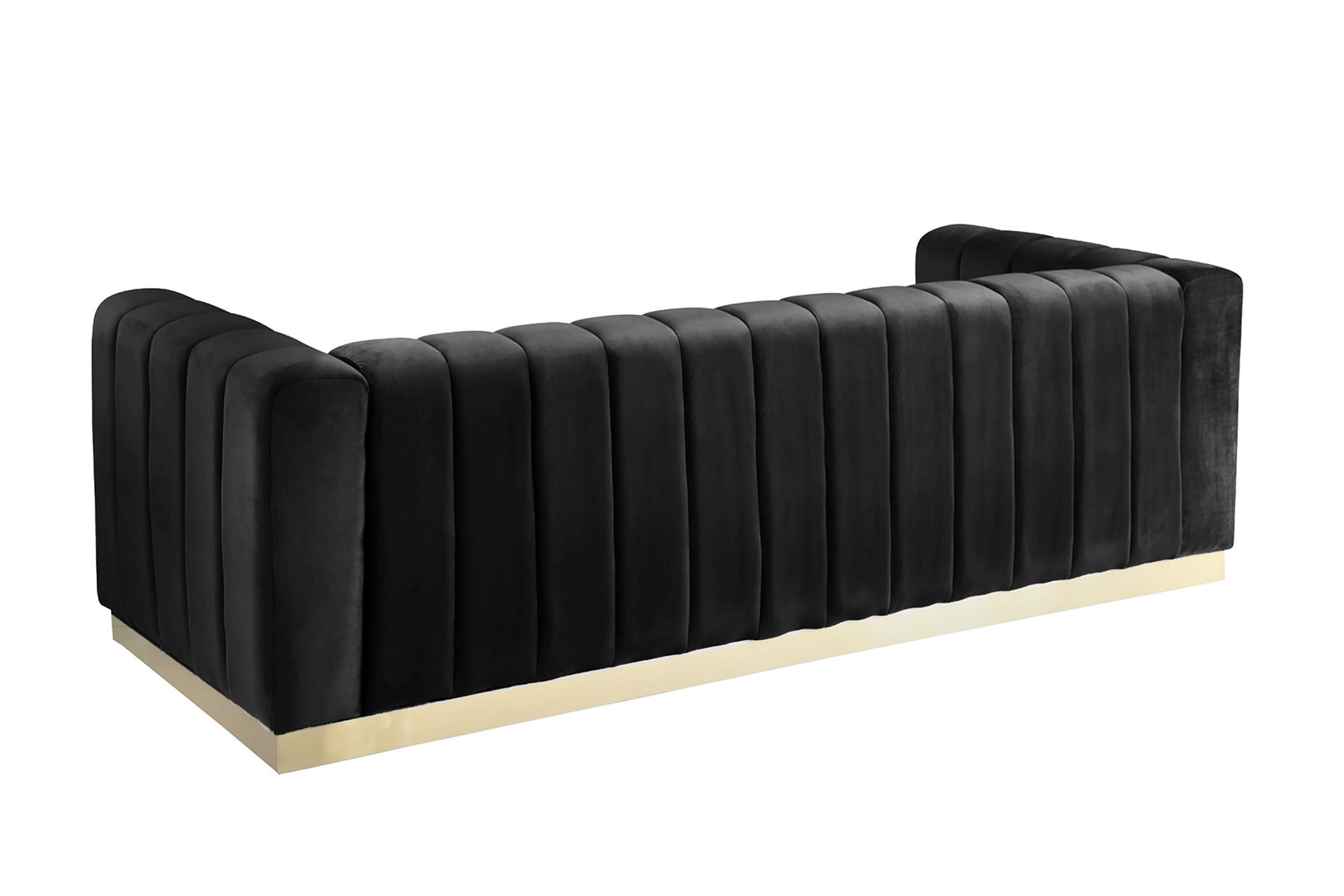 

        
704831408720Glam Black Velvet Channel Tufted Sofa Set 3Pcs MARLON 603Black-S Meridian Modern
