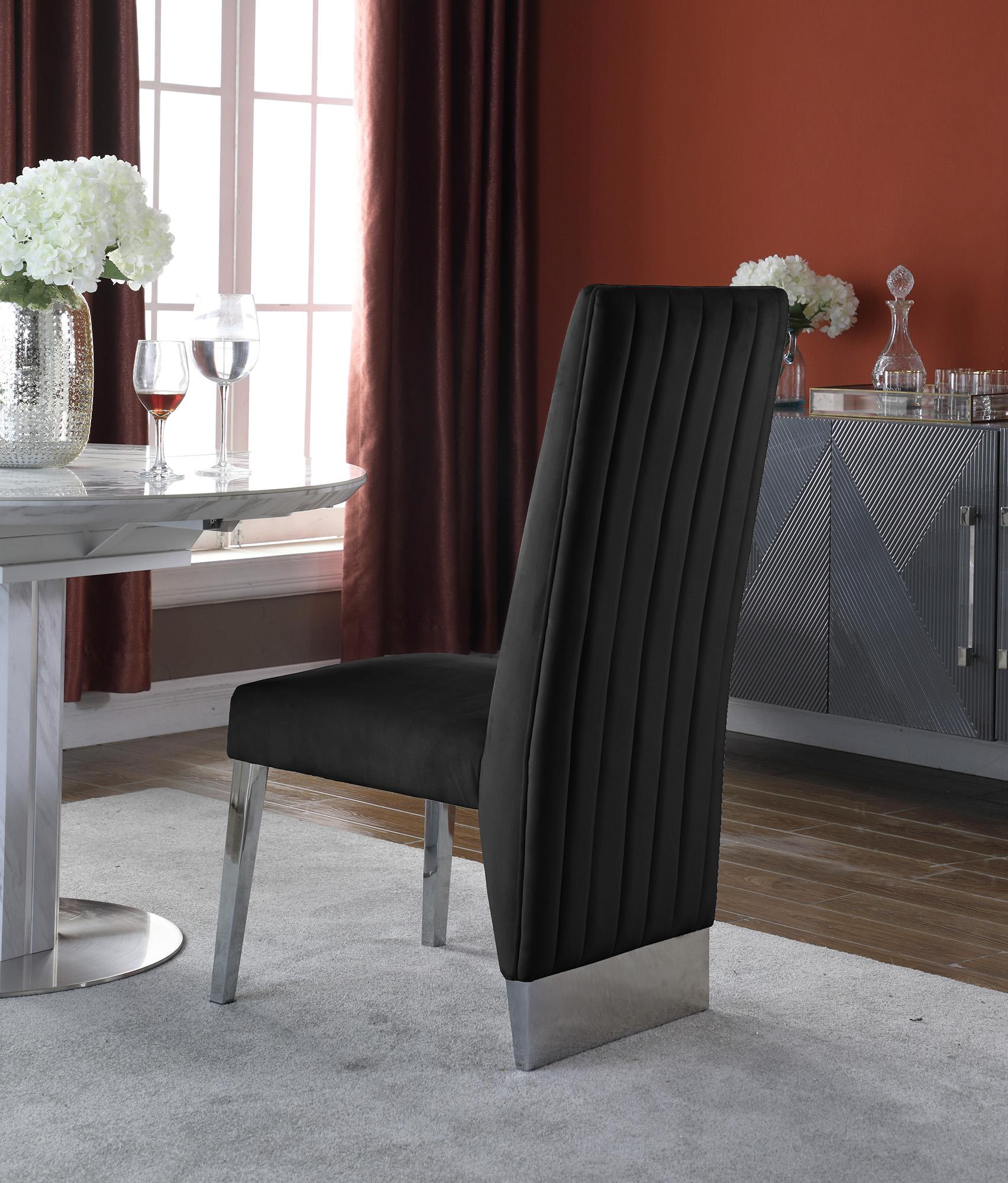 

    
Meridian Furniture PORSHA 756Black-C Chair Set Chrome/Black 756Black-C-Set-4
