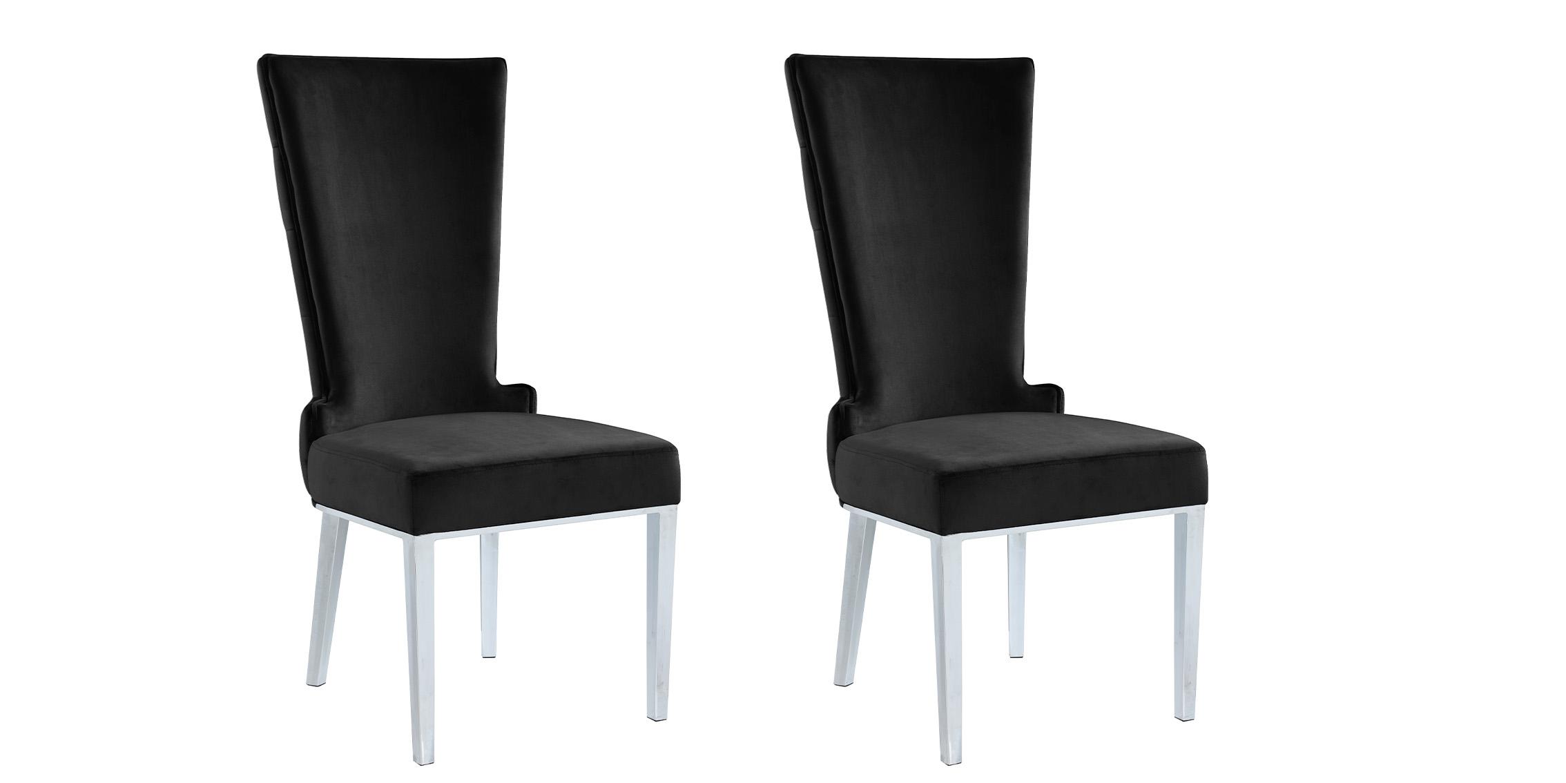 

        
Meridian Furniture SERAFINA 729Black-C Chair Set Chrome/Black Velvet 704831404593
