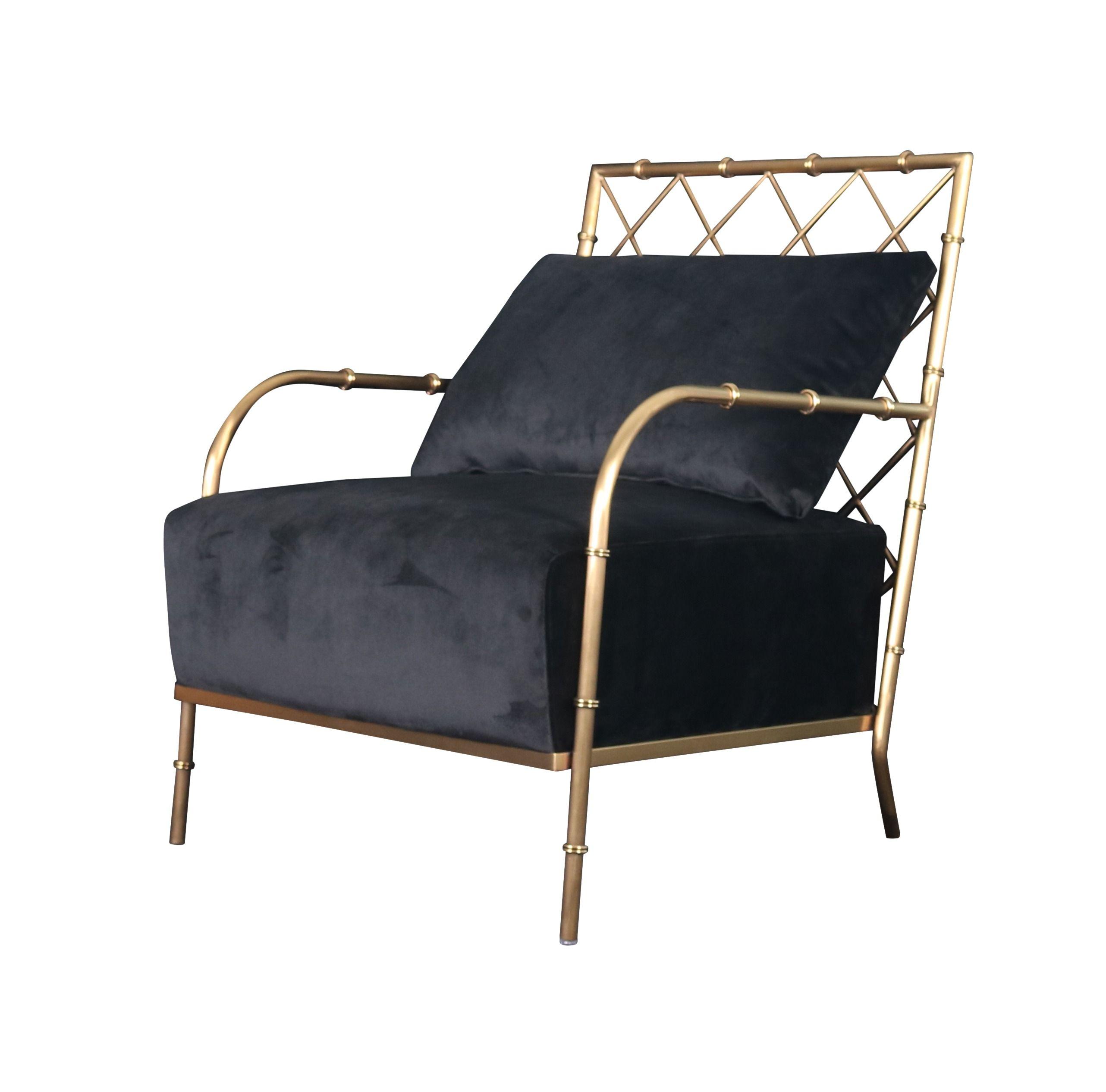 

    
Glam Black Velvet & Gold Accent Chair Set 2Pcs Divani Casa Ignacio VIG Modern
