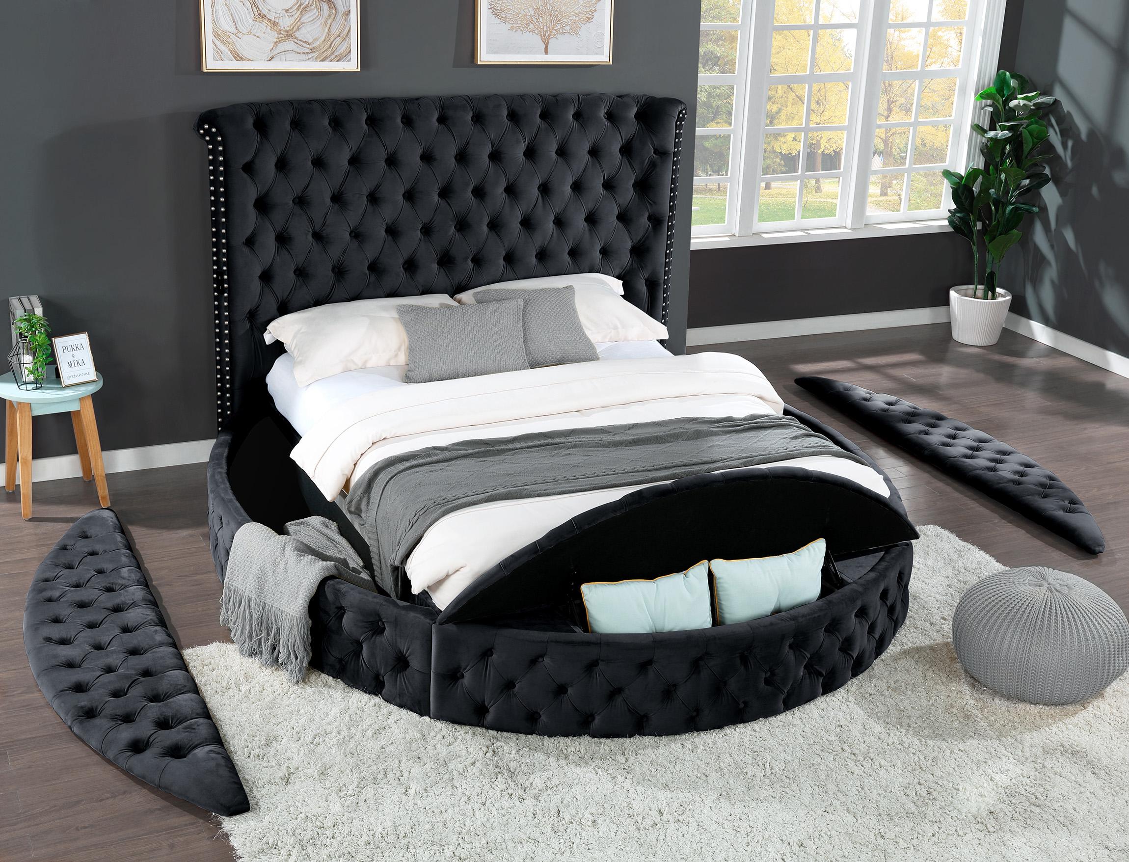 

        
Galaxy Home Furniture HAZEL Storage Bedroom Set Black Velvet 733569317431
