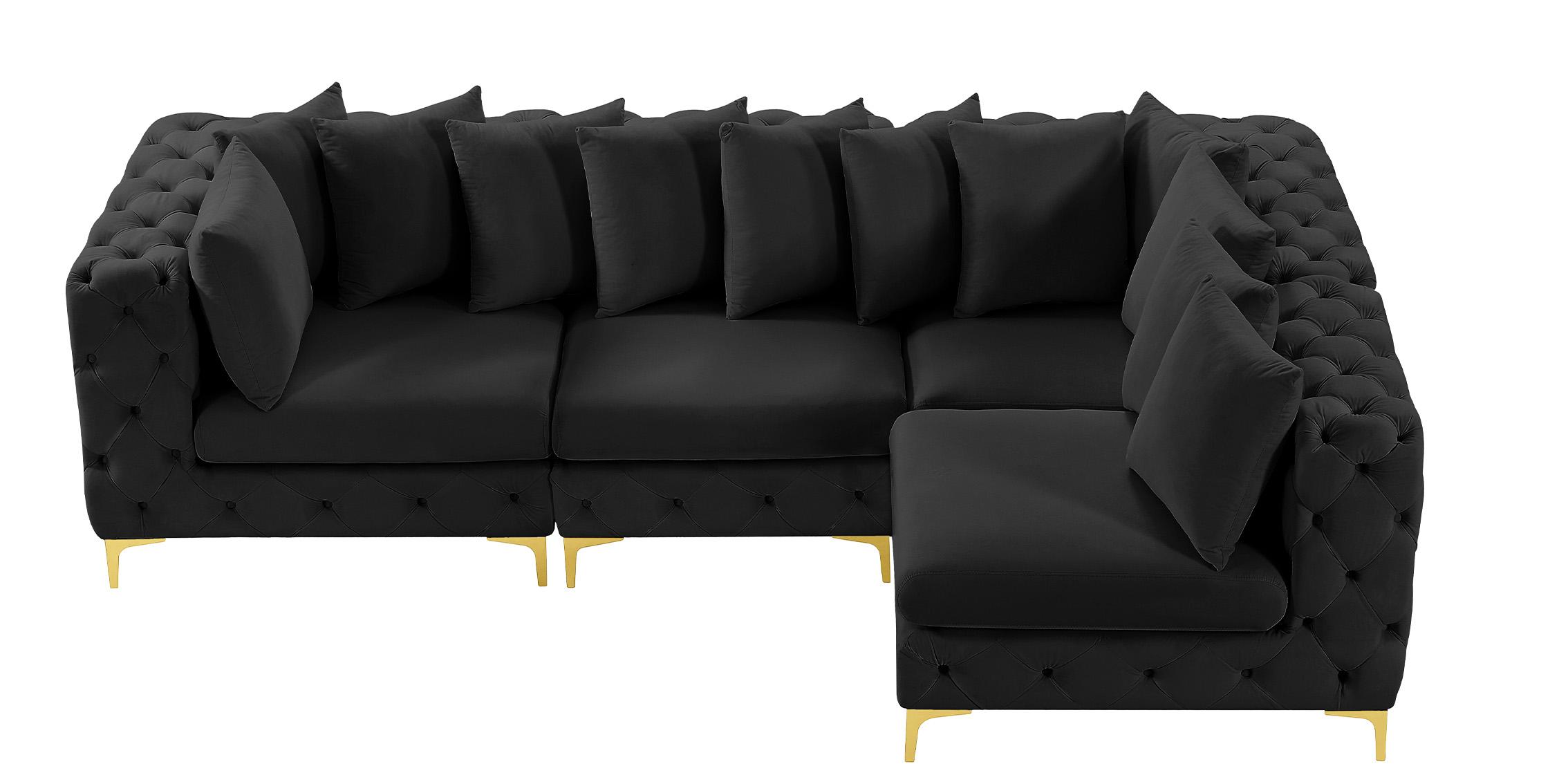 

        
Meridian Furniture TREMBLAY 686Black-Sec4A Modular Sectional Sofa Black Velvet 94308269573
