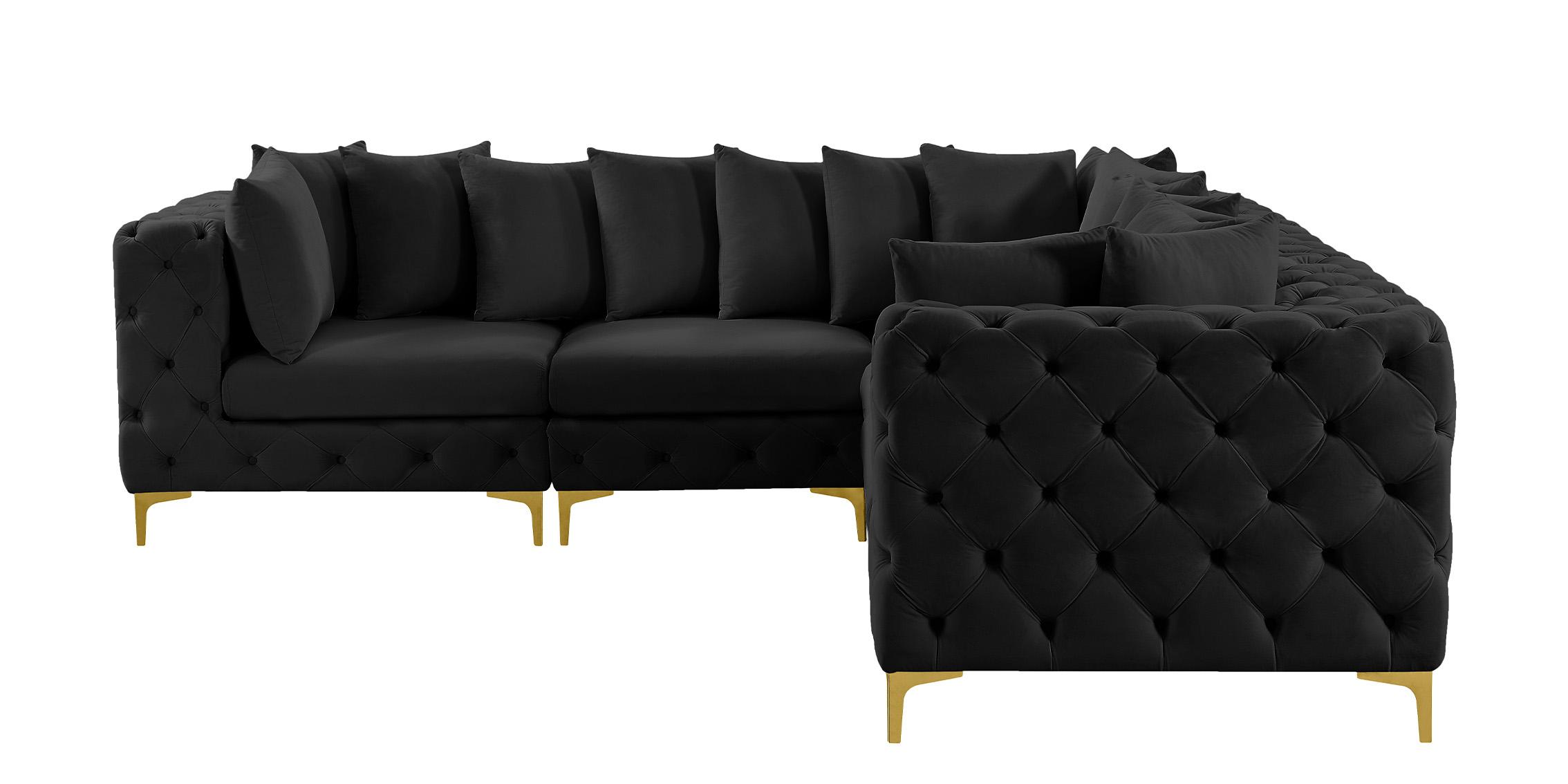 

        
Meridian Furniture TREMBLAY 686Black-Sec5C Modular Sectional Sofa Black Velvet 94308269696
