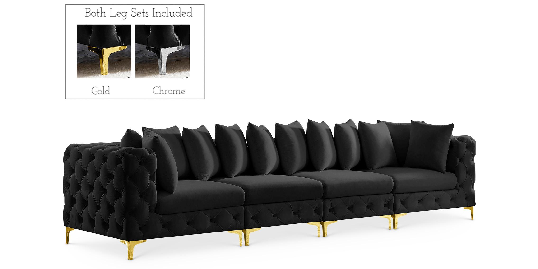 

    
Glam Black Velvet Modular Sofa TREMBLAY 686Black-S138 Meridian Modern
